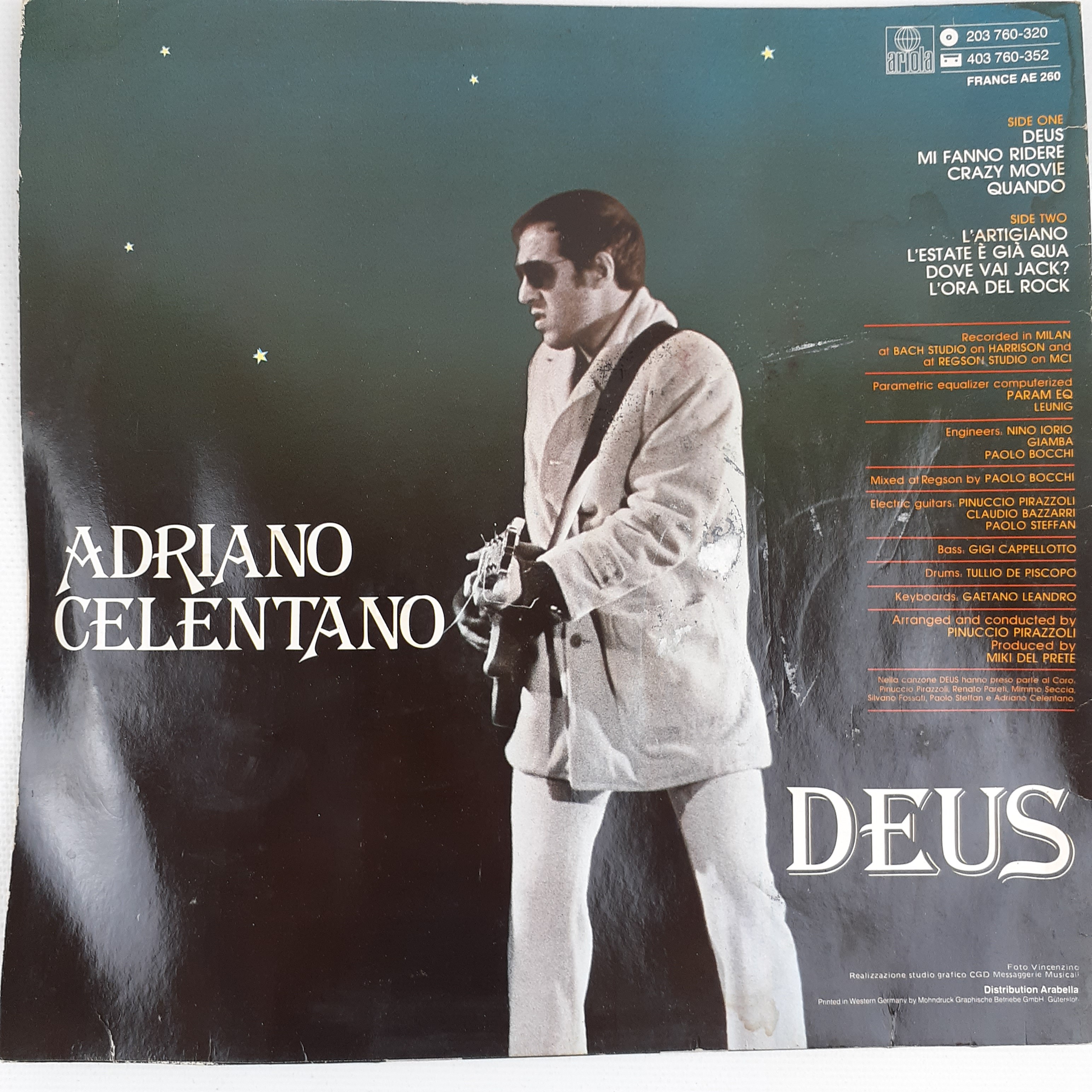 Voir photo 4 de Adriano Celentano – Deus - 1981 Adriano Celentano – Deus - 1981 - Vue 4 -