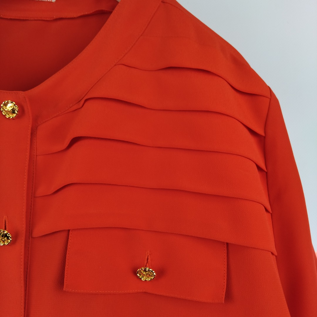 Weill - blouse rouge tomate 100% polyester - Taille 46/48 estimé - Photo 1