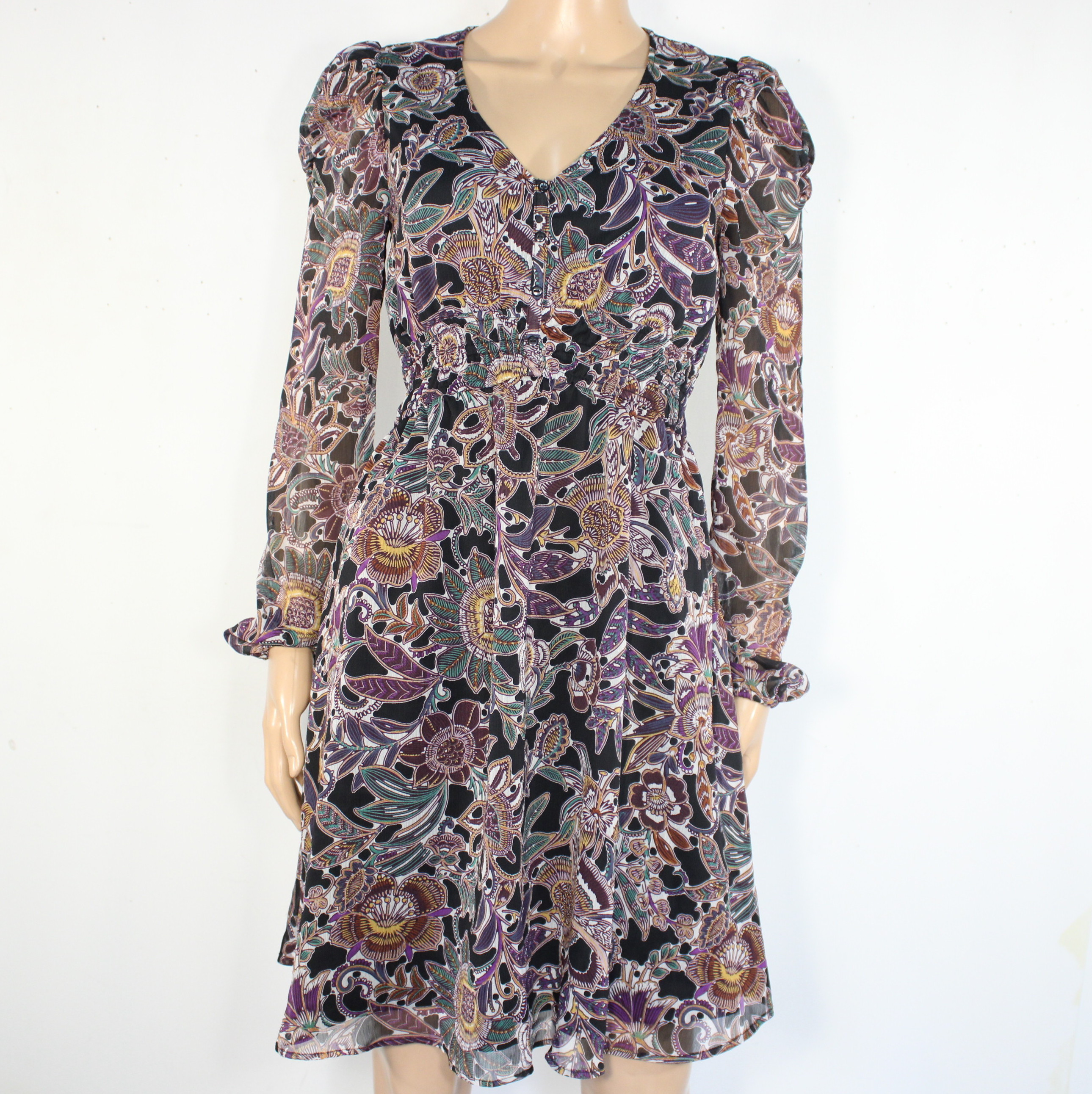Robe  fleurs Violette Taille 36 - promod - Modalova