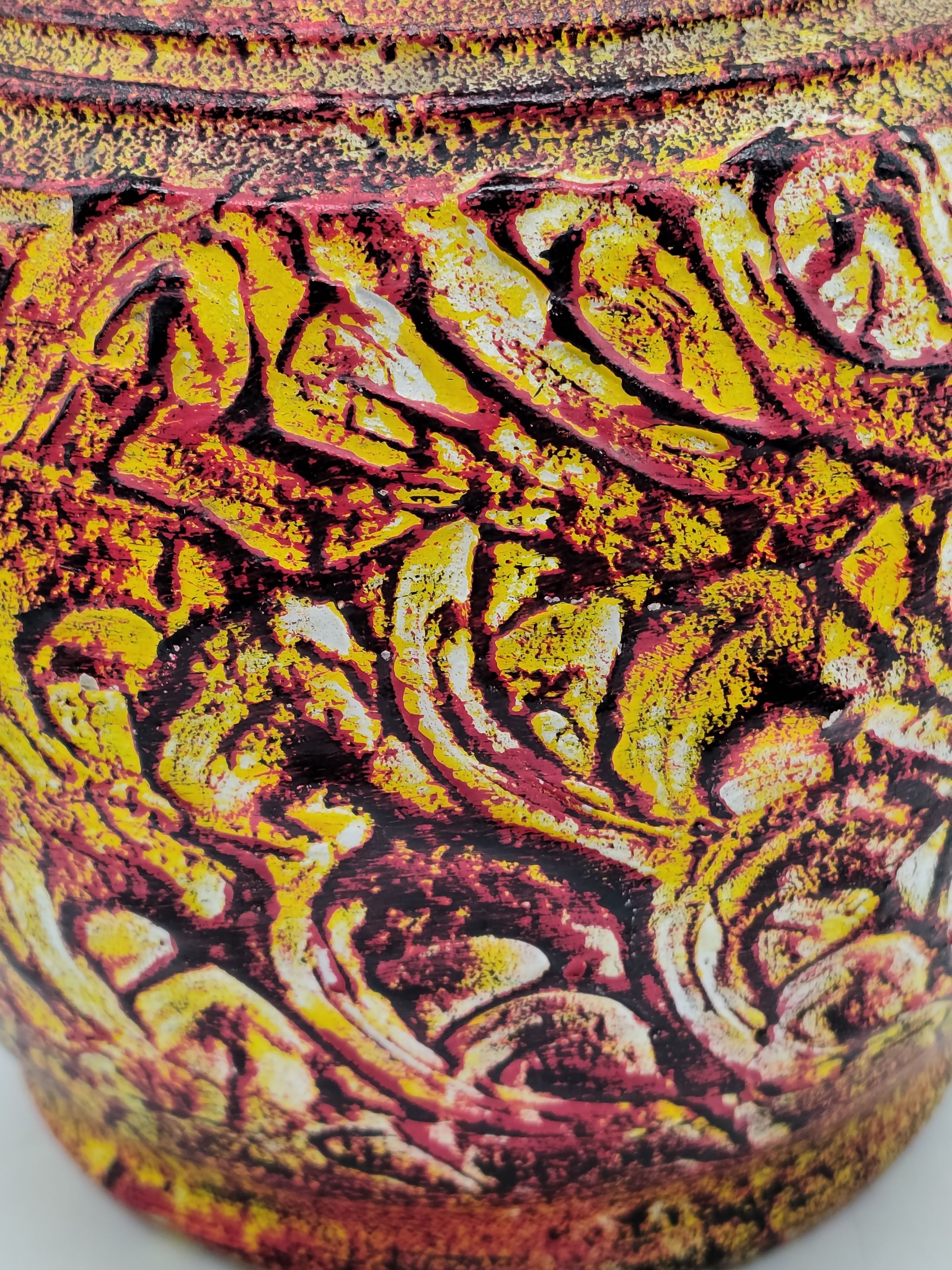 Vase moderniste Catalan en céramique peinte Très bon état - Vue 10 - 