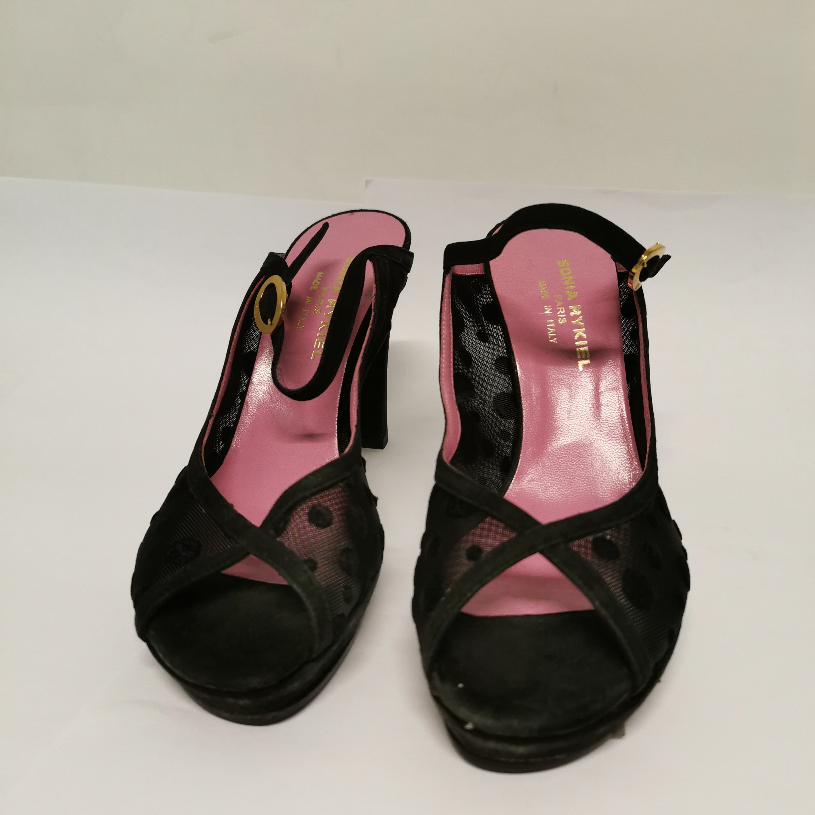Escarpin SONIA RYKIEL 37 noir & rose persan - Photo 1
