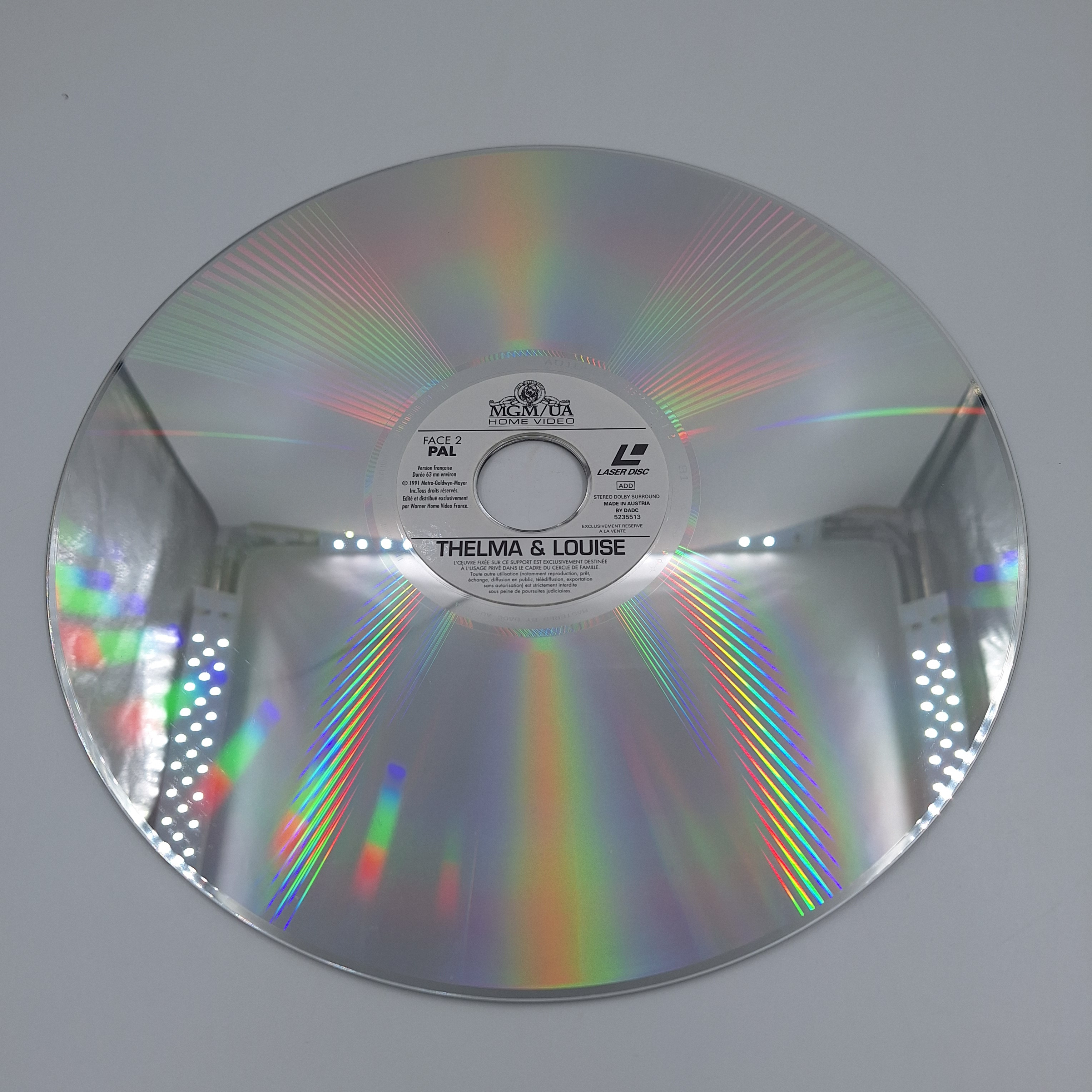 Laser disc. « Thelma et Louise ». 1991. Metro-Goldwin-Mayer. Très bon état - Vue 3 - 