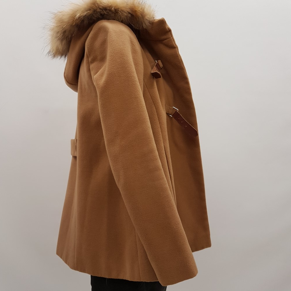 Voir photo 2 de Manteau marron avec capuche en fausse fourrure - IT HIPPIE - Taille S Manteau marron avec capuche en fausse fourrure - IT HIPPIE - Taille S - Vue 2 -