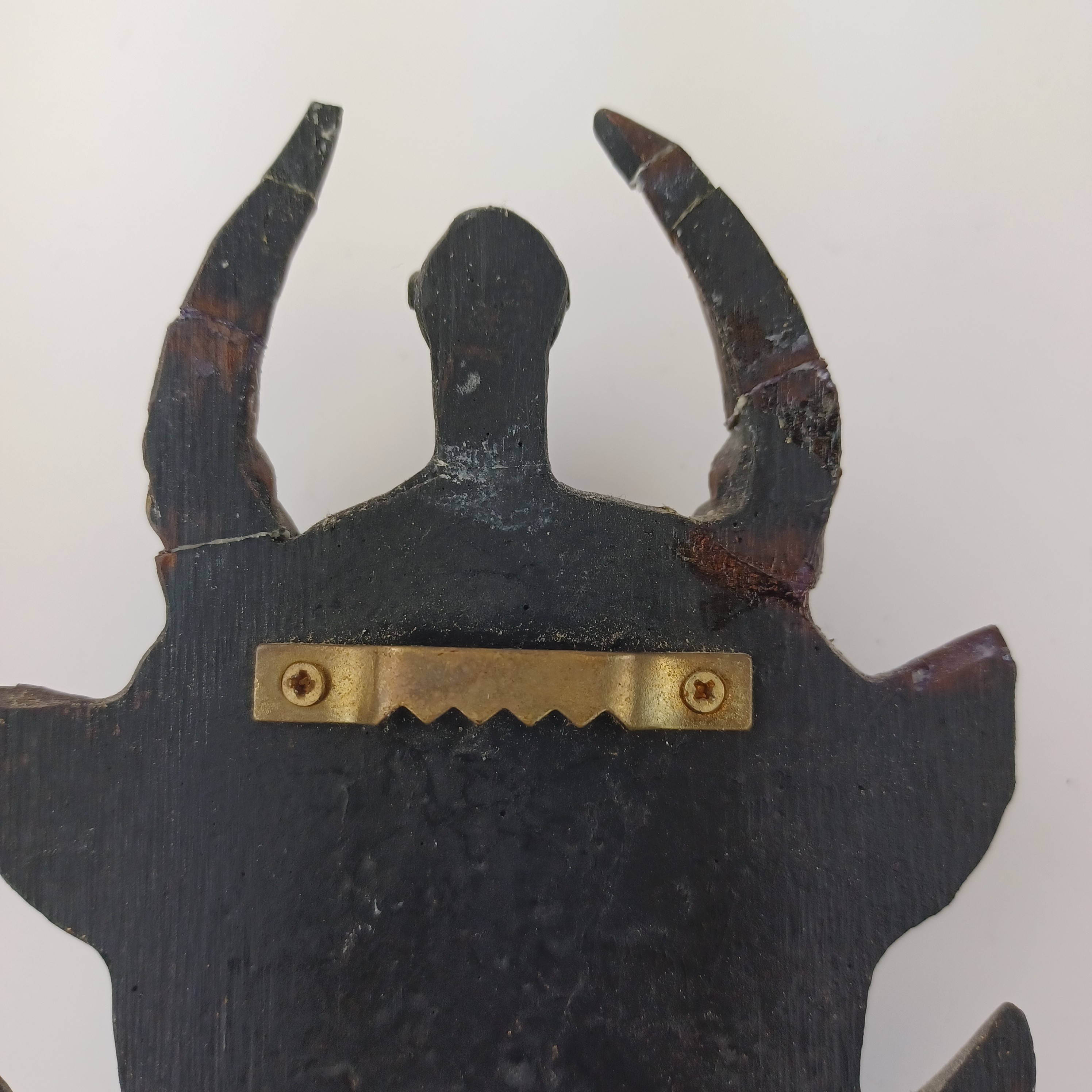 Lot de 3 masques ethniques muraux décoratifs noirs en résine - Photo 4