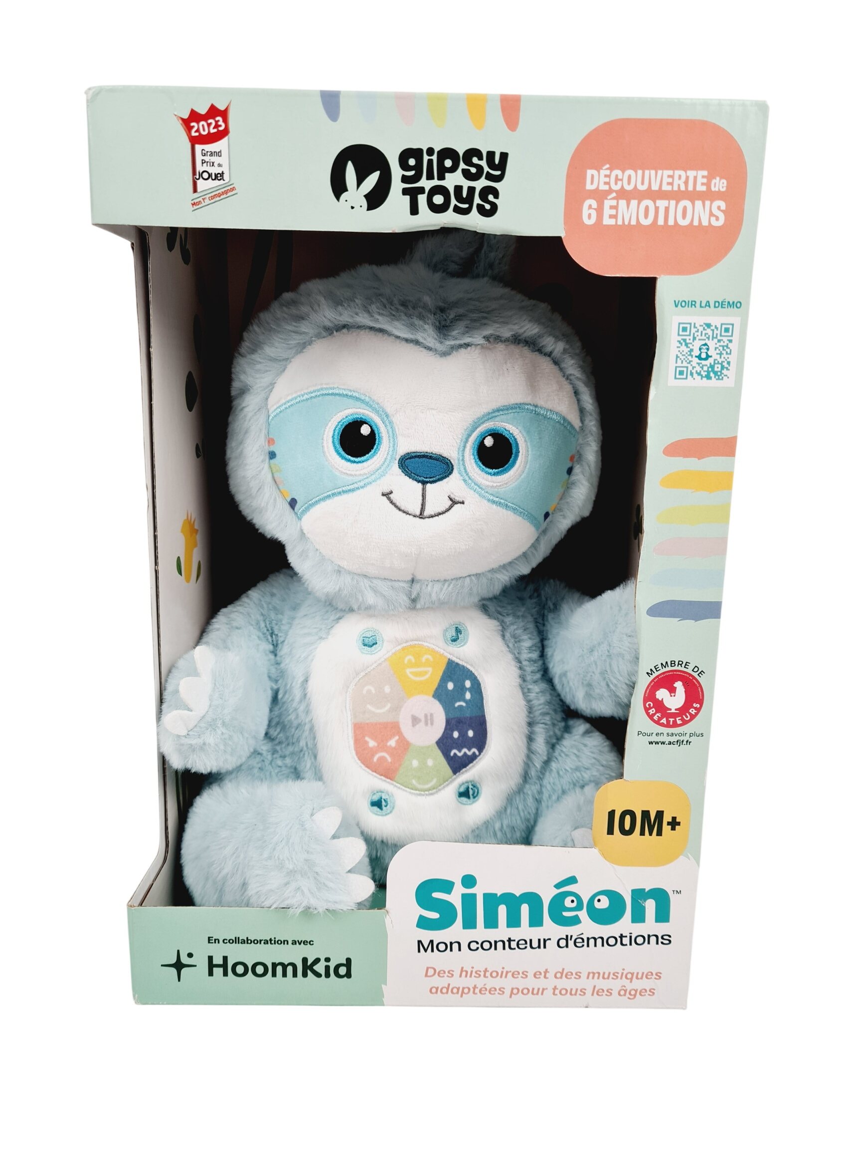 Peluche - Siméon, Mon Conteur d'Émotions - Gipsy Toys - 10 mois + Comme neuf -  reconditionné disponible sur Label Emmaüs