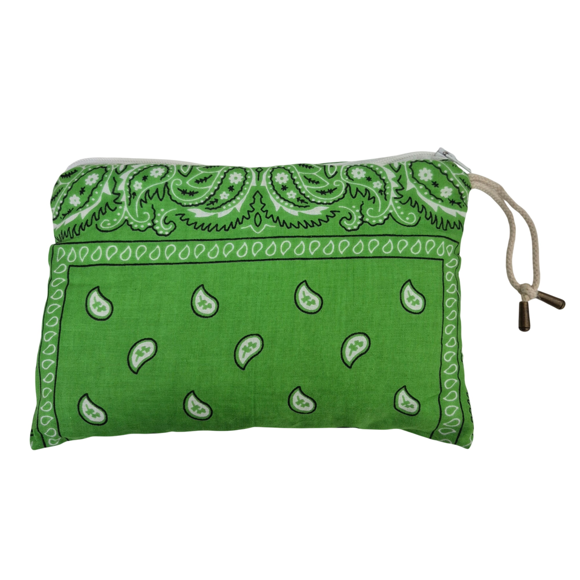 Pochette upcyclé verte - Photo 0