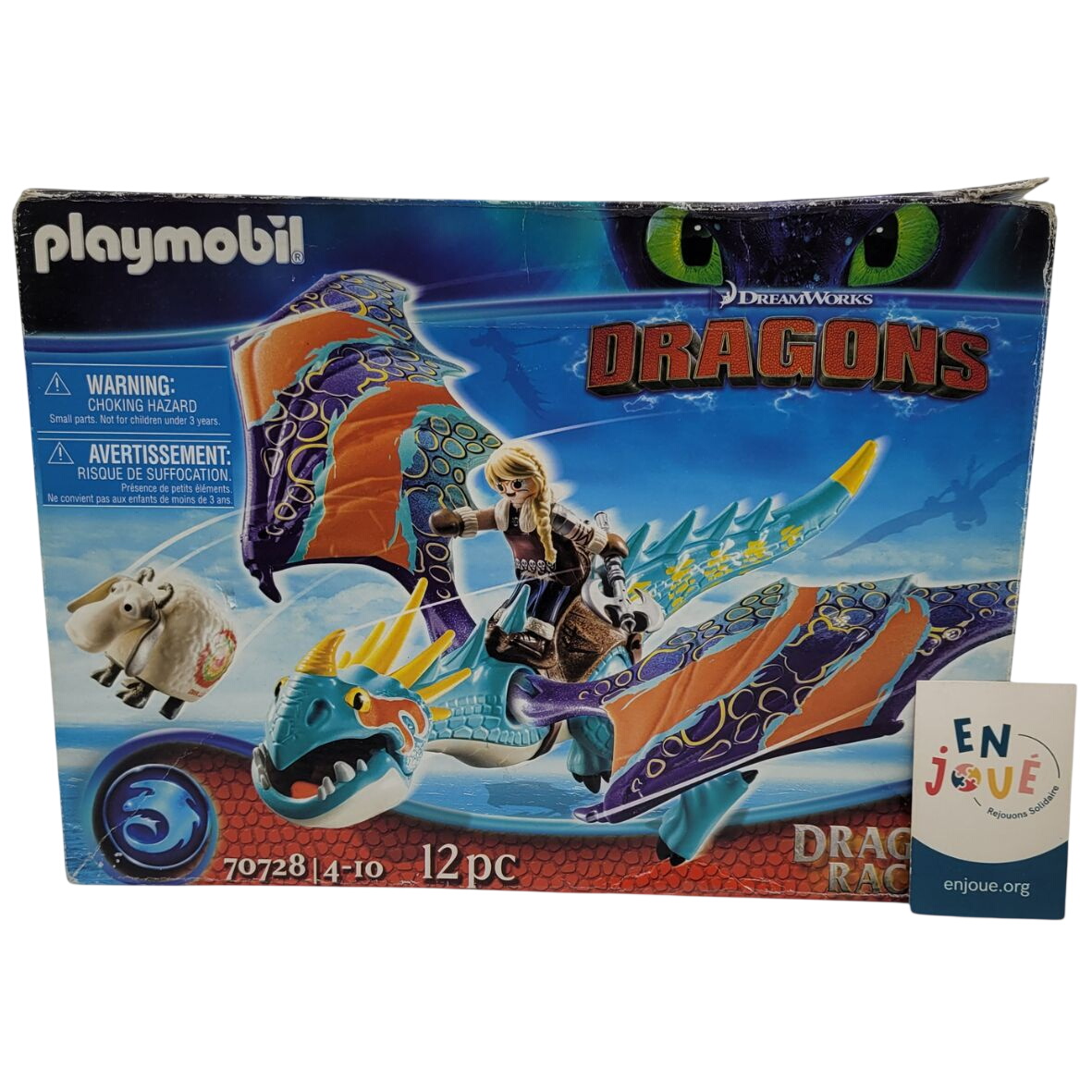 Playmobil - Dragon Racing: Astrid et Tempête 70728 Multicolore - Dès 4 ans. Très bon état -  reconditionné disponible sur Label Emmaüs