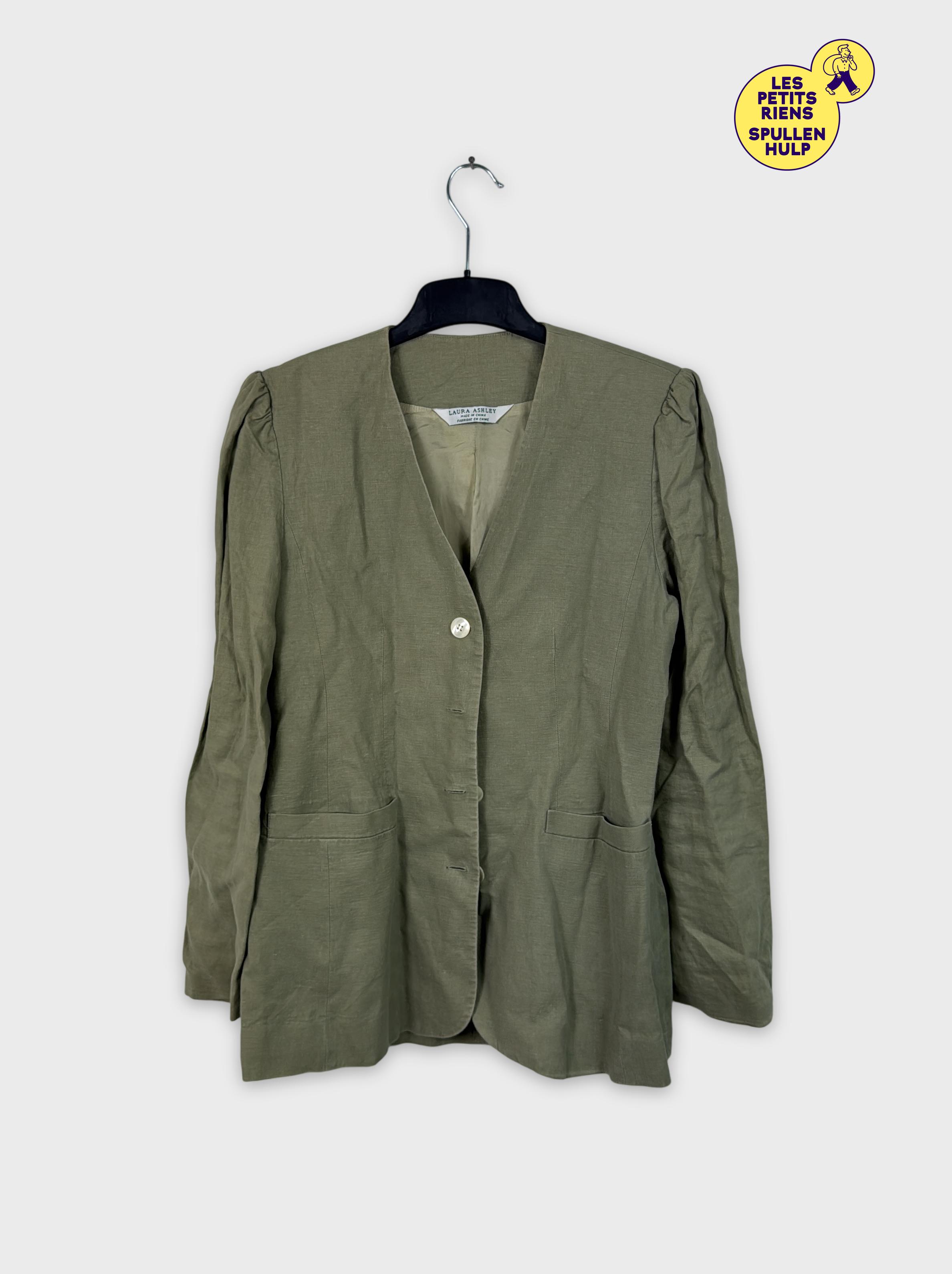 Blazer Vintage Laura ashley 🌿 Veste Lin Femme M - Photo 0