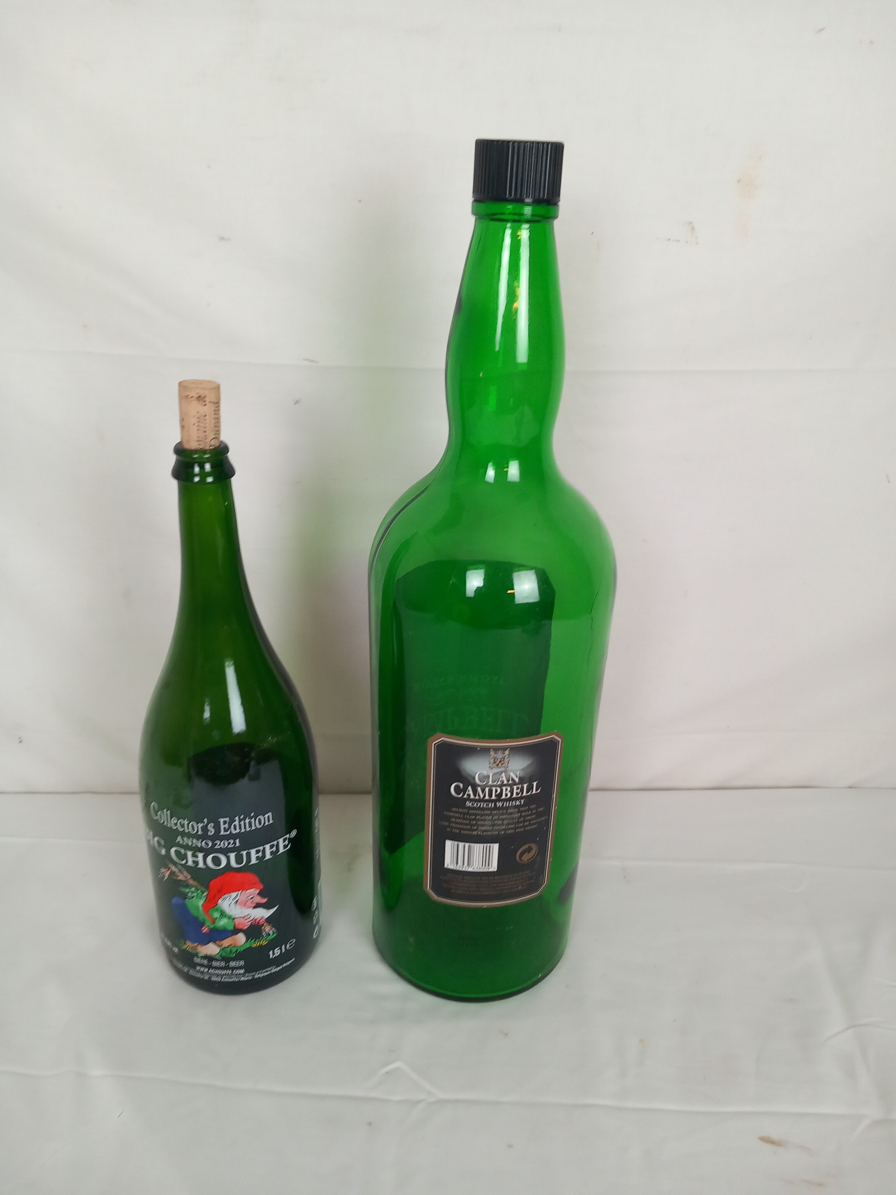 Lot De 2 Bouteilles Clan Campbell Vintage En Verres  Très bon état - Vue 9 - 