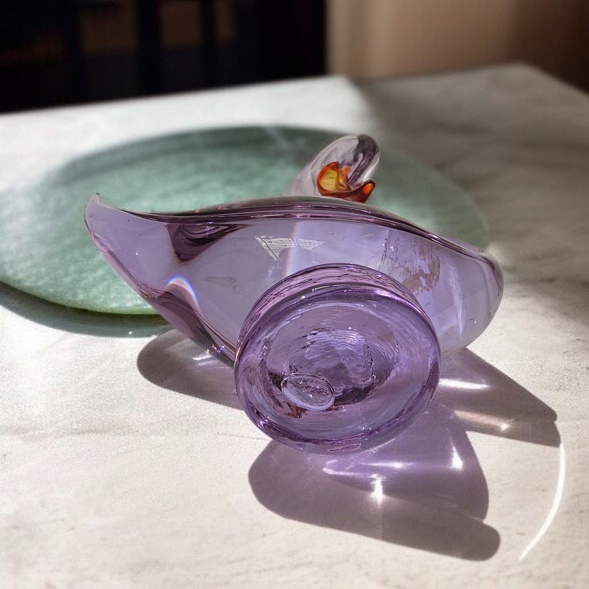 Cygne Art-Déco 20cm Hauteur en verre colorés [ Cristallerie ] - Photo 6