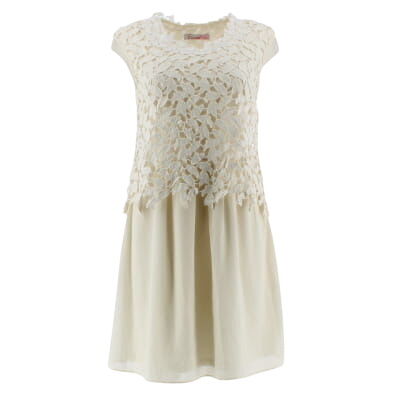 Robe écrue à imprimés brodés - Femme - Choklate - Taille L - Photo 0