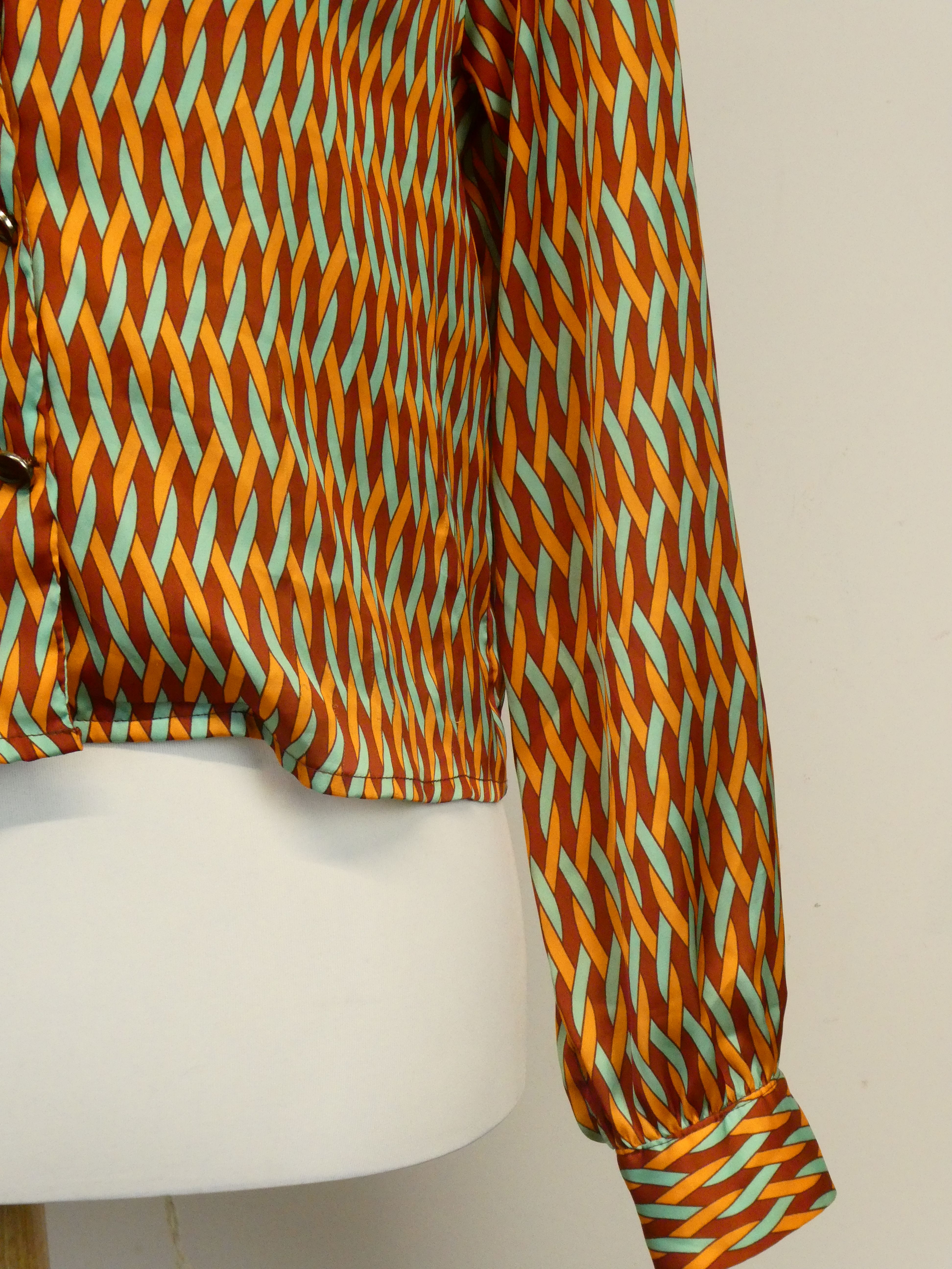 Pimkie chemise manches longues encolure tailleur à motif linéaire - Taille L - Photo 8