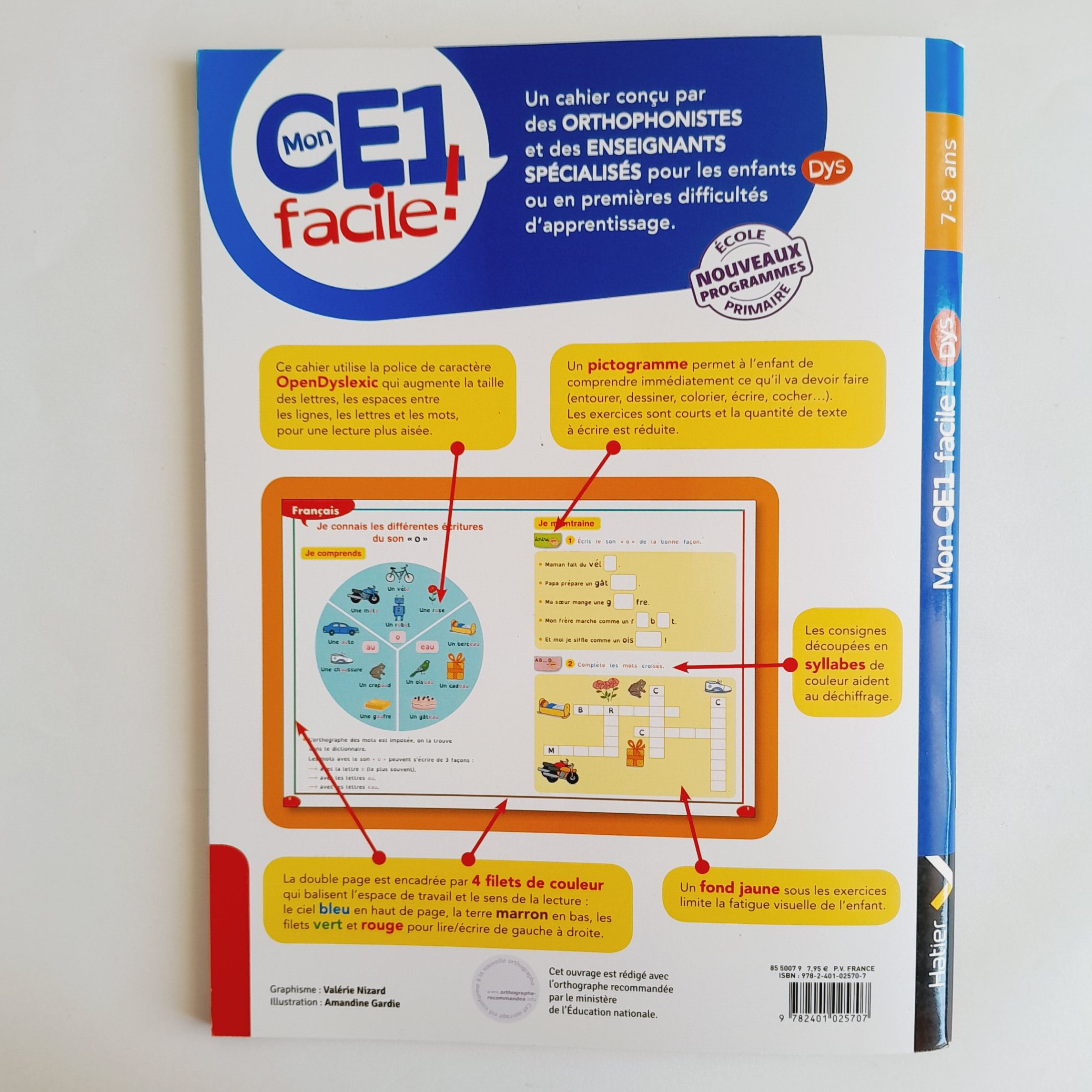Mon Ce1 facile ! adapté aux enfants Dys ou en premières difficultés d'apprentissage - Photo 2