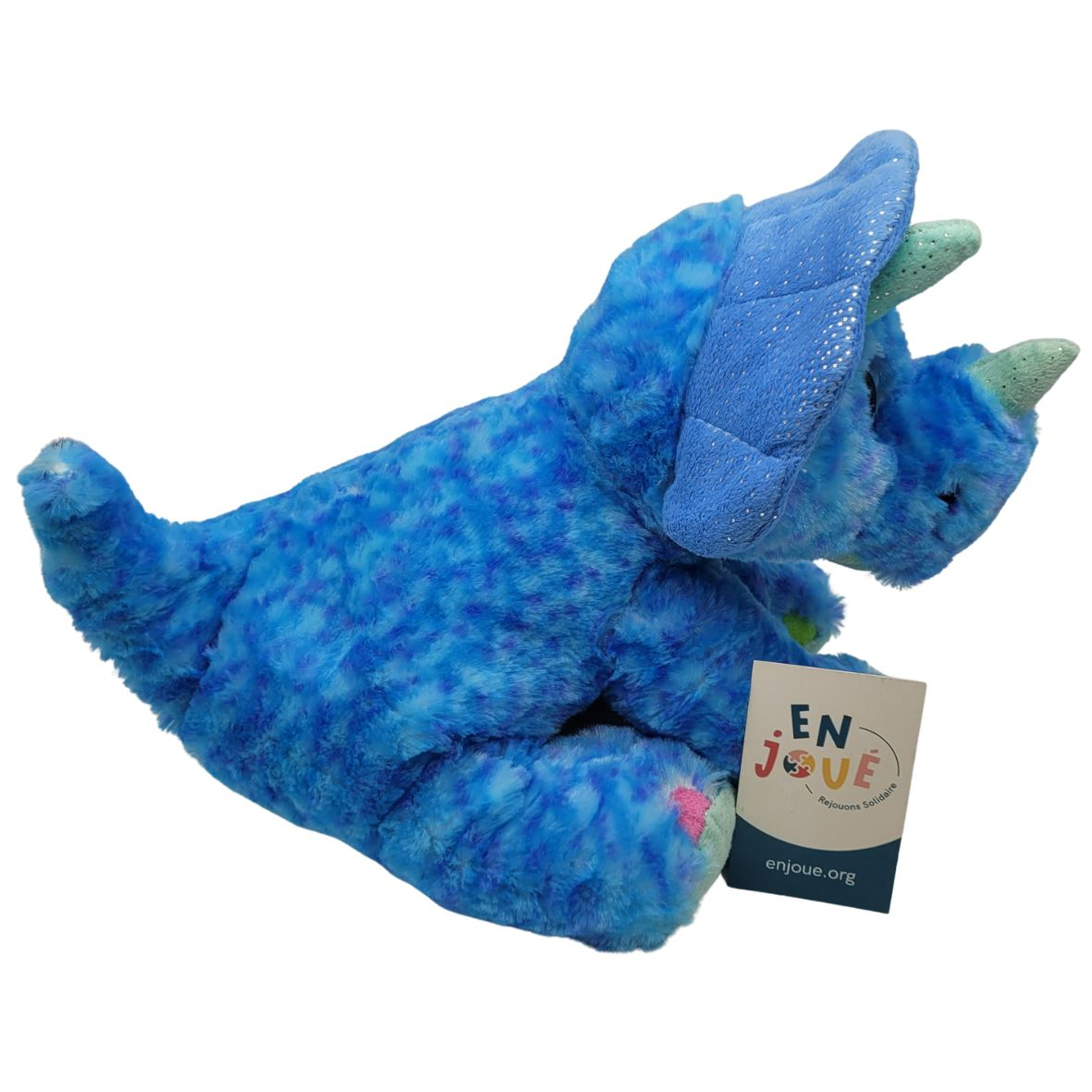 Voir photo 3 de Peluche - Tricératops dinosaure bleu - 30 cm - Dès 2 ans. Peluche - Tricératops dinosaure bleu - 30 cm - Dès 2 ans. Bon état - Vue 3 -