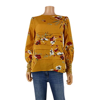 Blouse moutarde imprime - taille L - ouropean ztation - Modalova