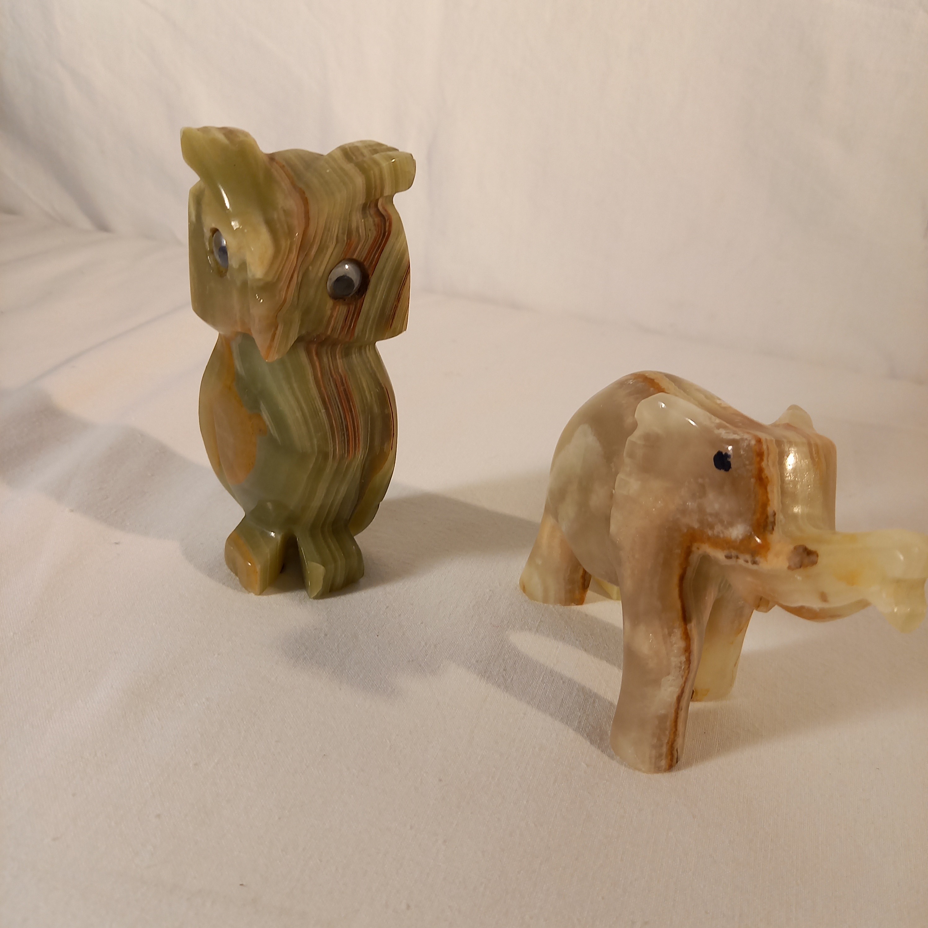Hibou & D'éléphant En Pierre Naturelle Bon état - Vue 2 - 