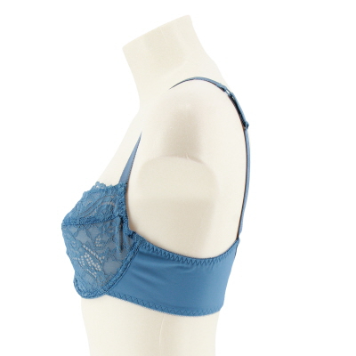 Soutien-gorge bleu dentelle avec armatures - Taille 95B - Photo 1