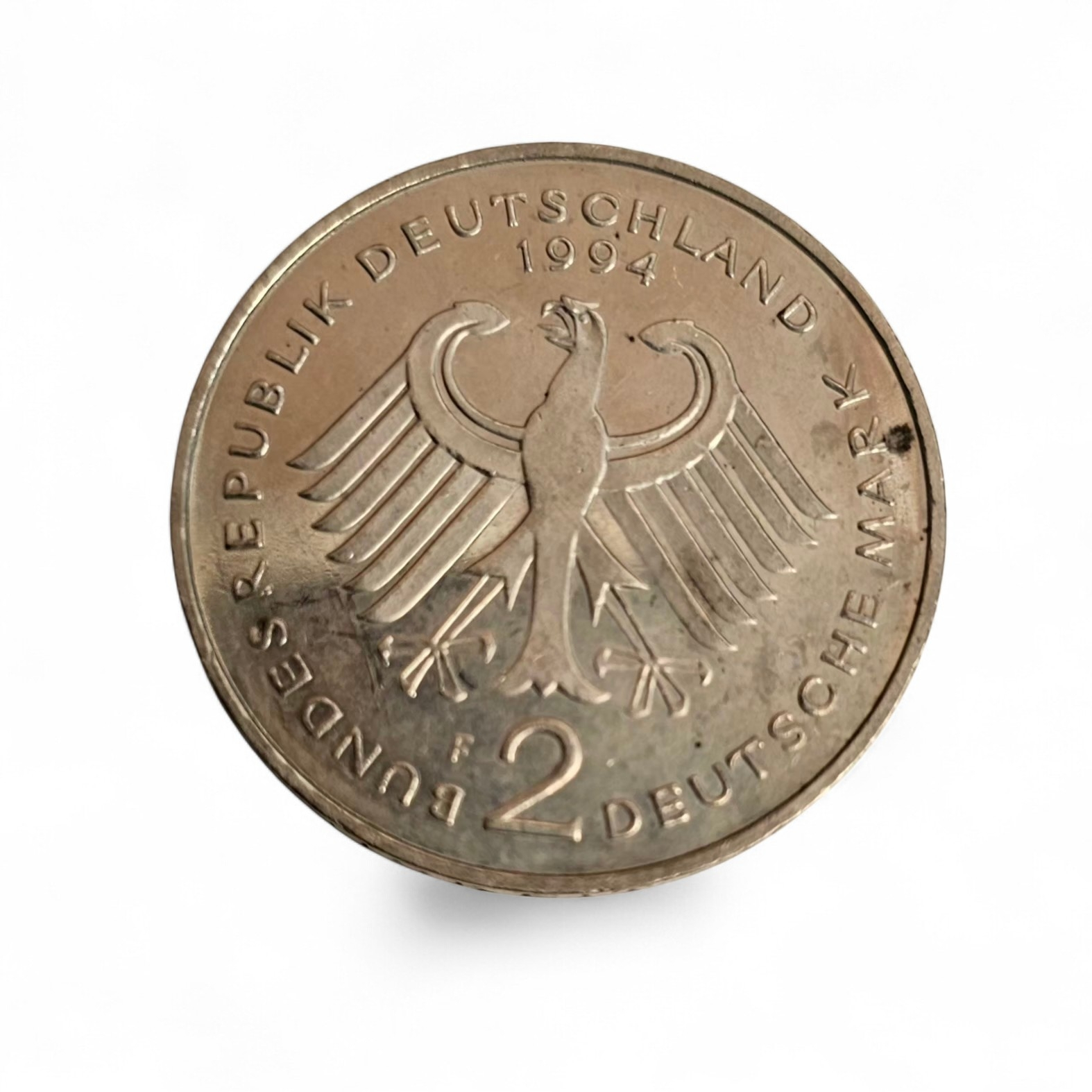 Monnaie 2 Mark 1988 F2. (Ludwig Erhard) Collectionneur  - Vue 2 - 