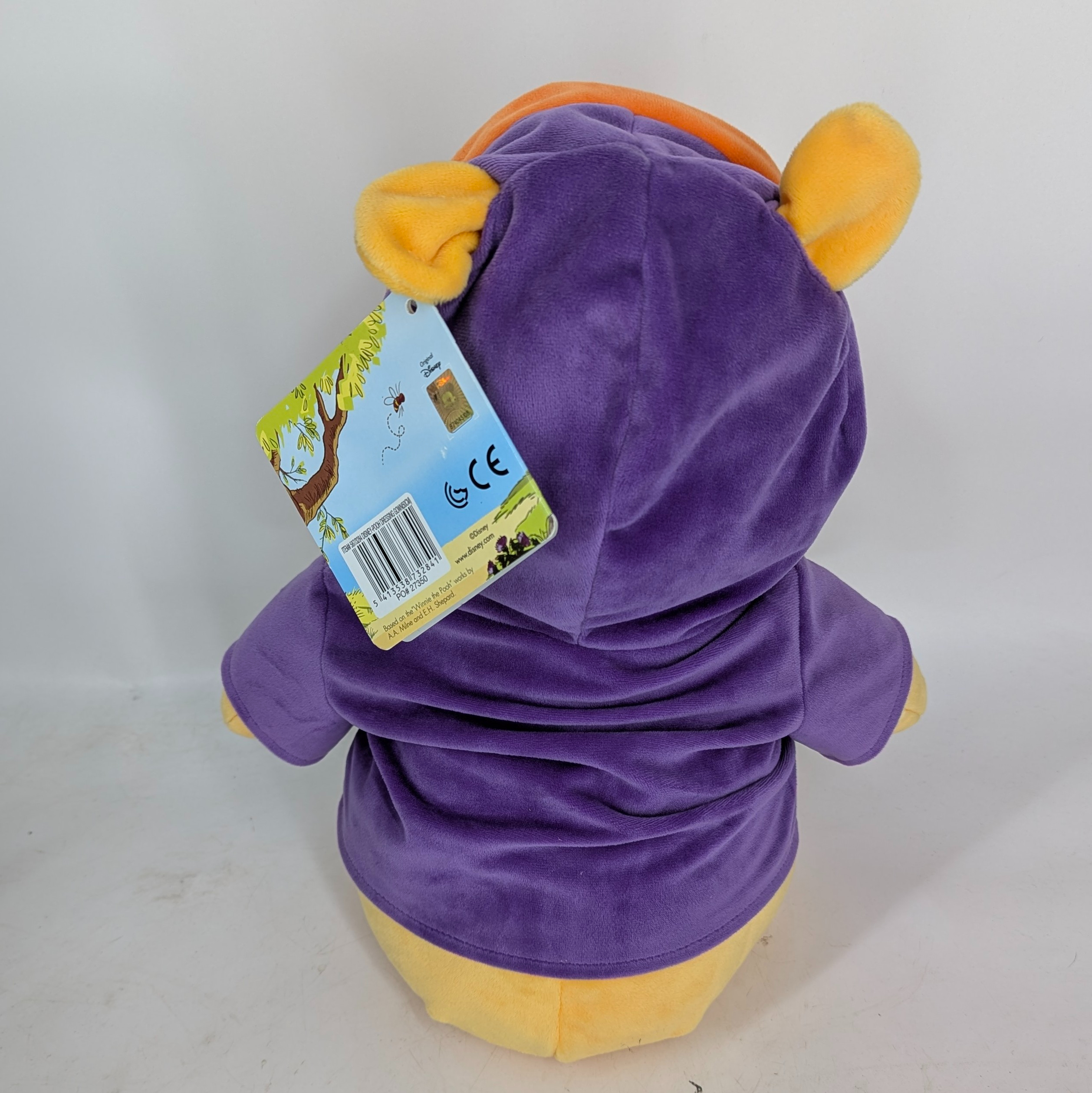 Voir photo 2 de Grande peluche WINNIE THE POOH avec peignoir violet 50 cm Grande peluche WINNIE THE POOH avec peignoir violet 50 cm - Vue 2 -