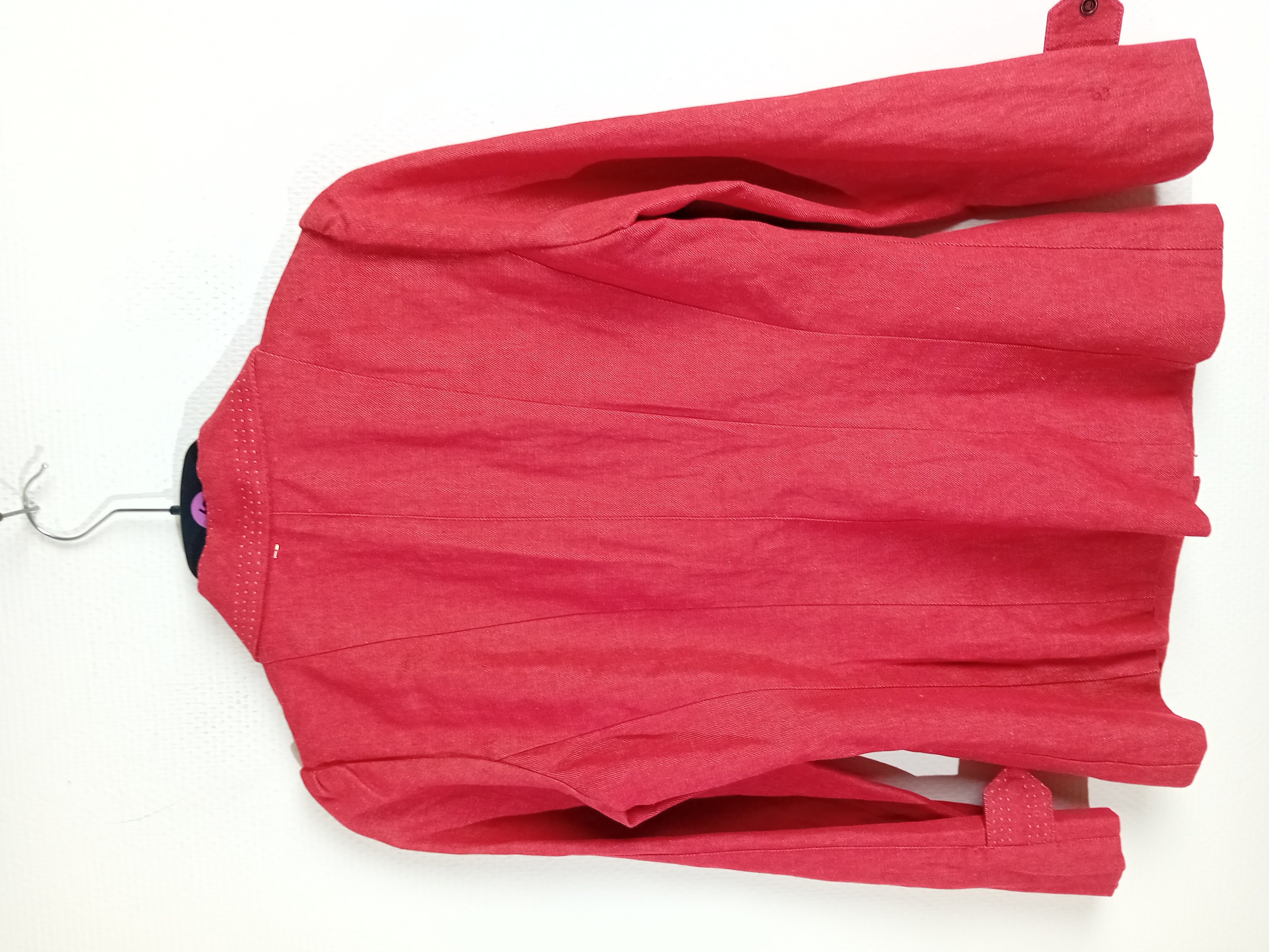 Veste rouge Kenzo jeans en coton et lin M 38 Très bon état - Vue 6 - 
