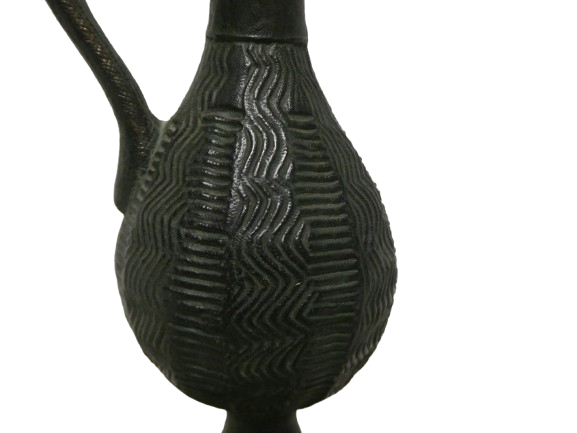 Vase soliflore en terre cuite vert argile - Photo 1