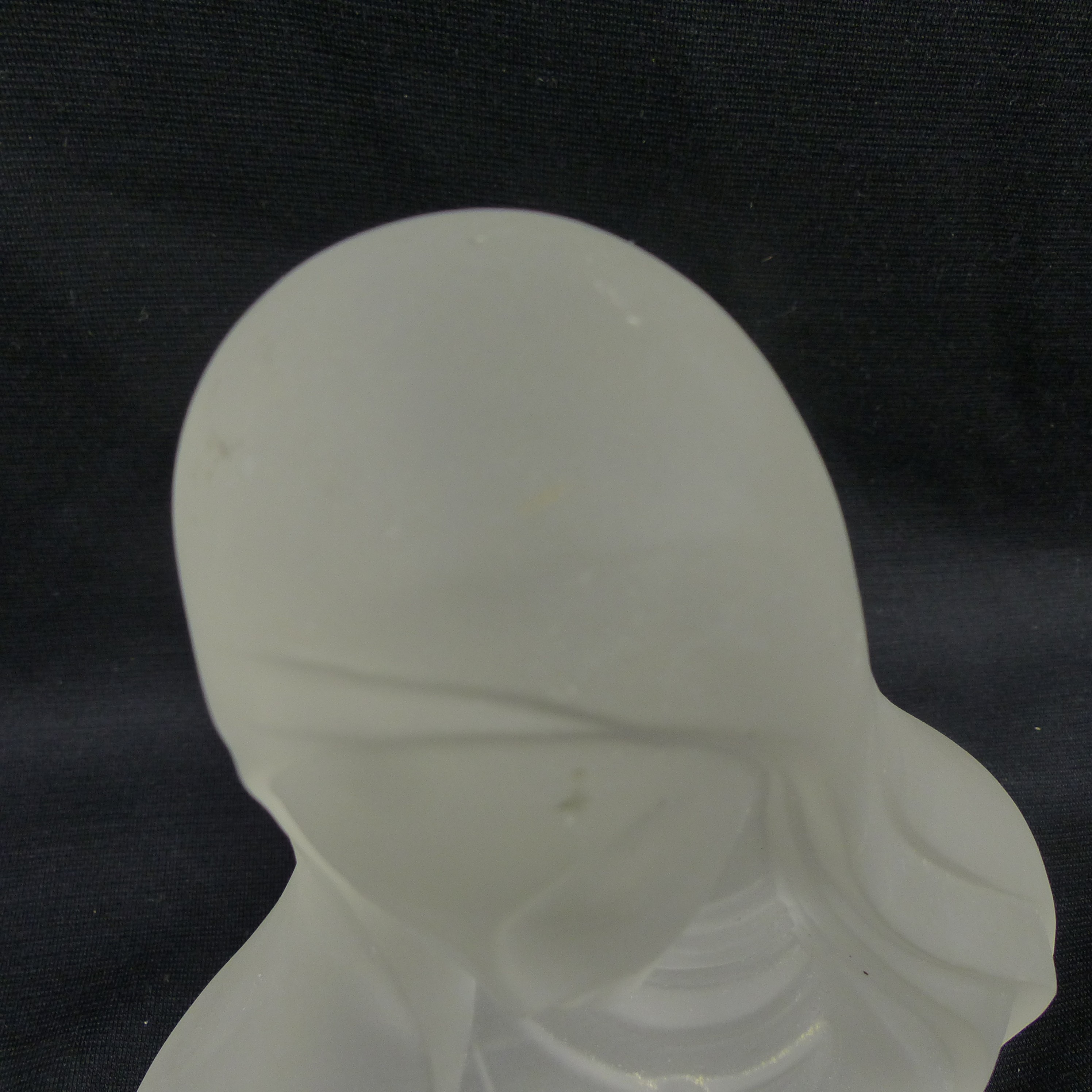 RARE Buste en verre givré de la Vierge / Epoque Art Déco - Attribué à Franz Hagenauer - Photo 3