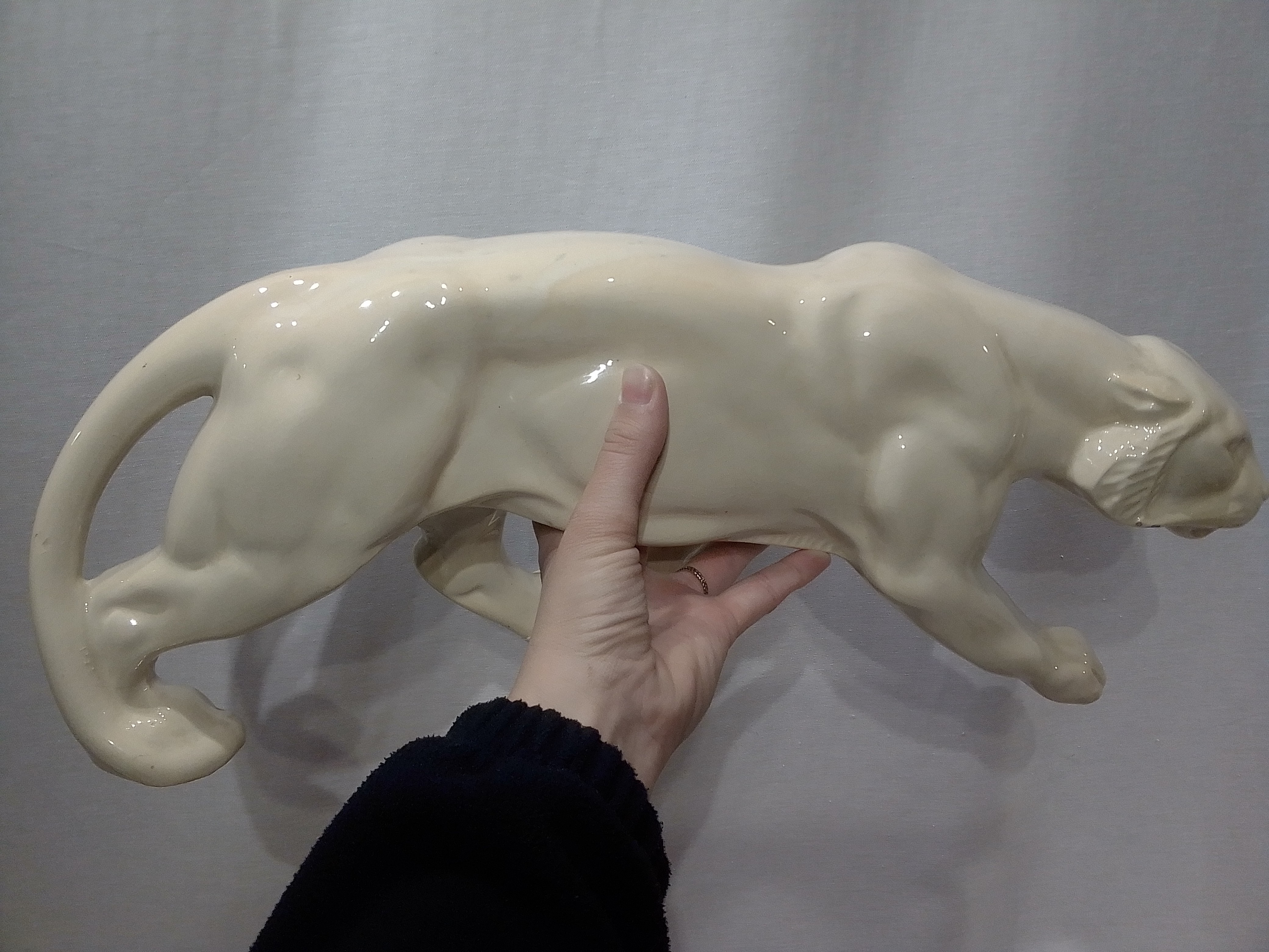 Panthère Tigre Céramique beige - Photo 1