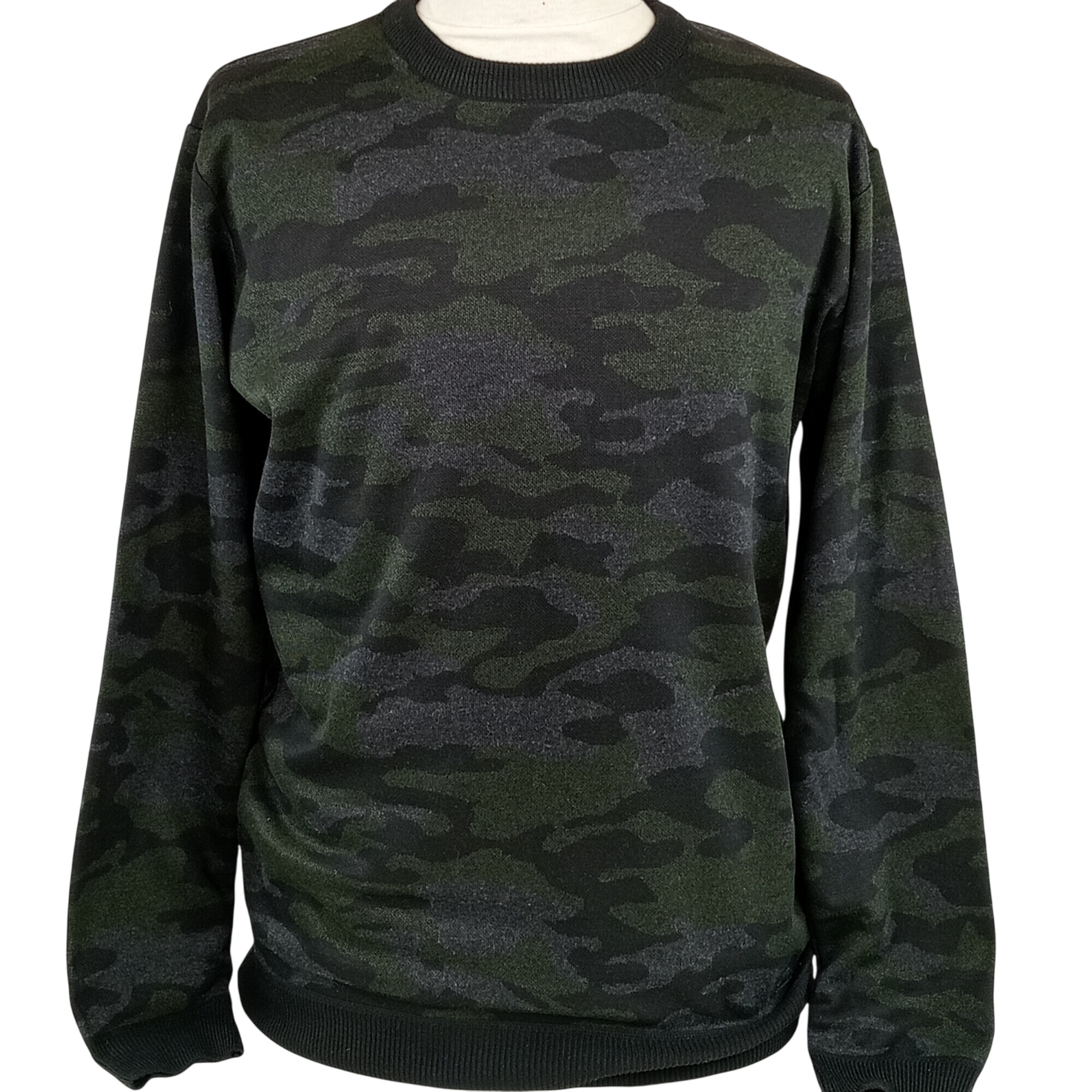 Sweat - homme - marque StreetWear - manches longues - couleur noir, gris et vert - taille L (42) - Photo 0