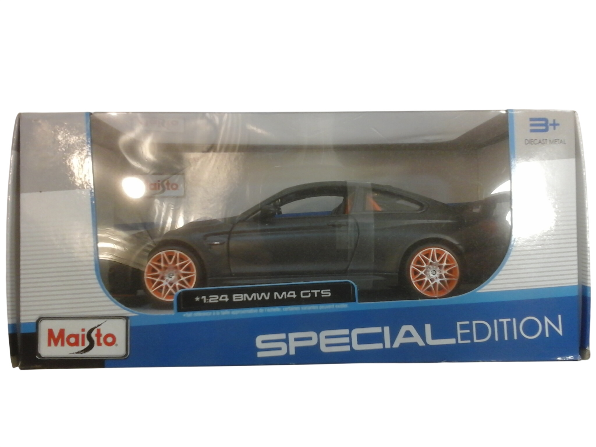 BMW M4 GTS - Maisto 1:24 - MA31246GY  -  reconditionné disponible sur Label Emmaüs