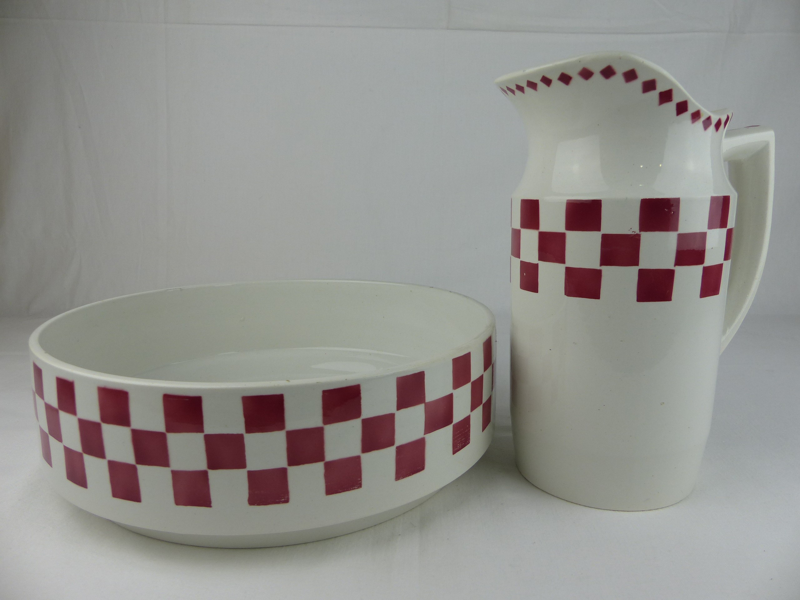 Nécessaire de toilette vintage, Porcelaine opaque, L'Amandinoise Saint Amand - Bon état - Photo 2