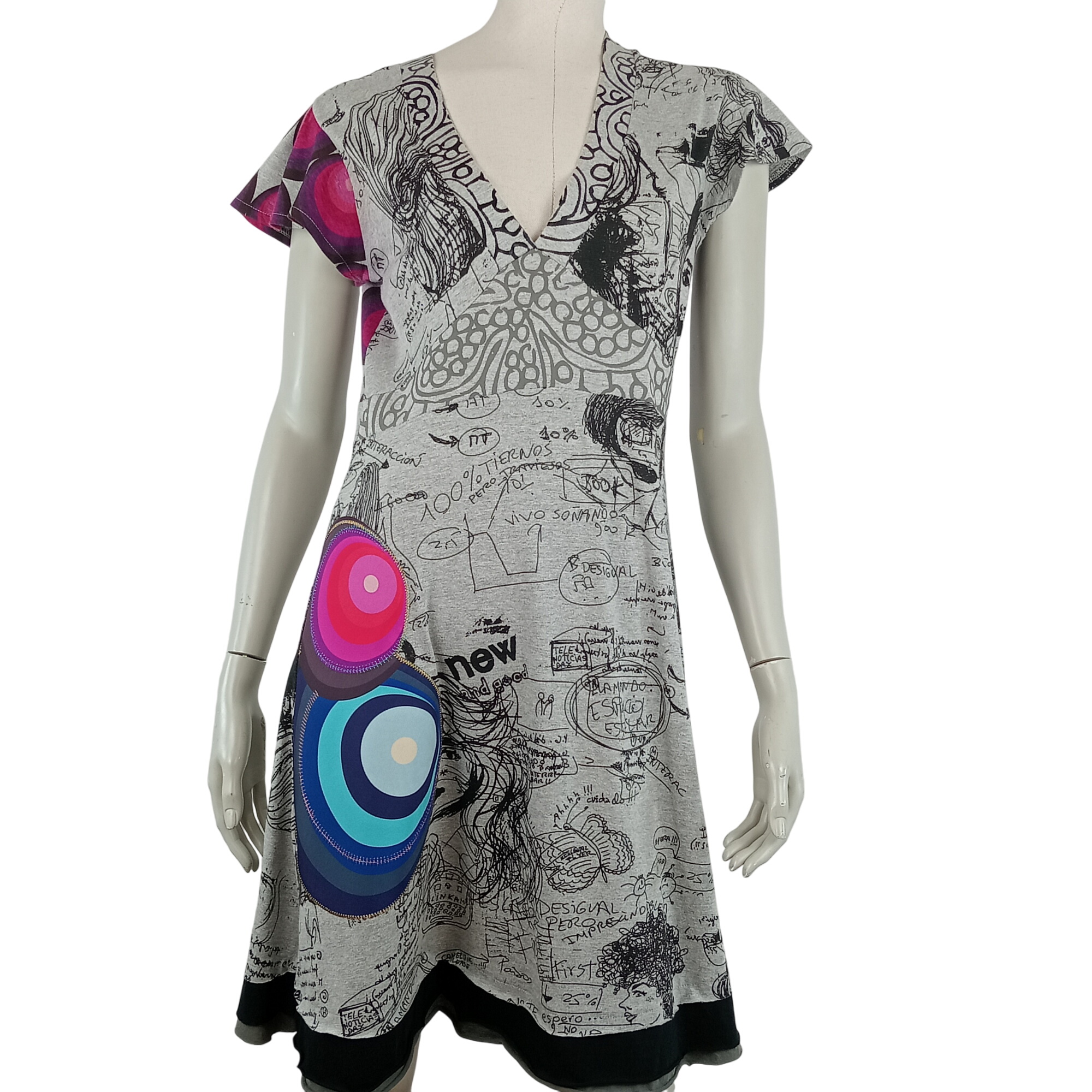 Robe trapèze femme de la marque Désigual col en 