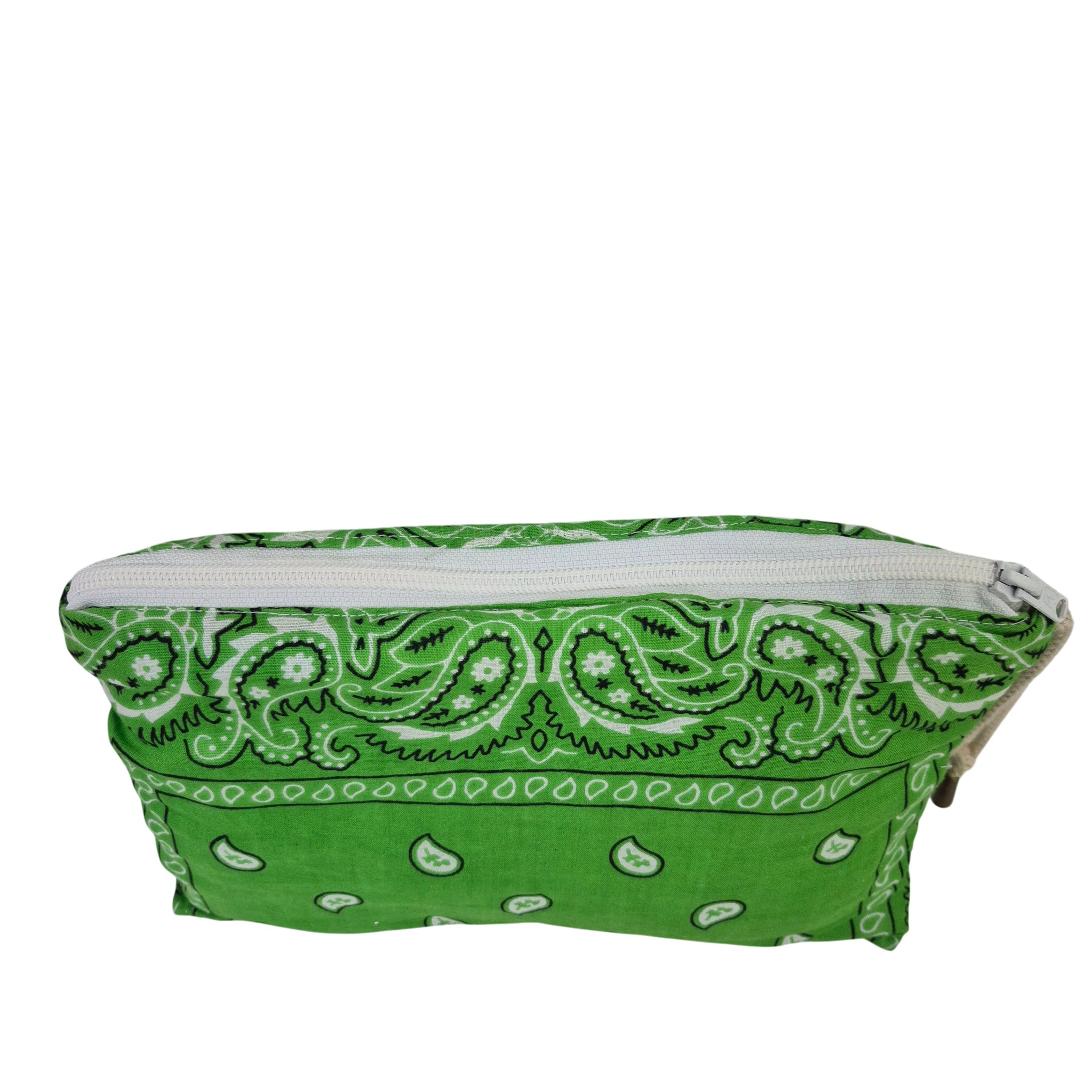 Pochette upcyclé verte - Photo 2