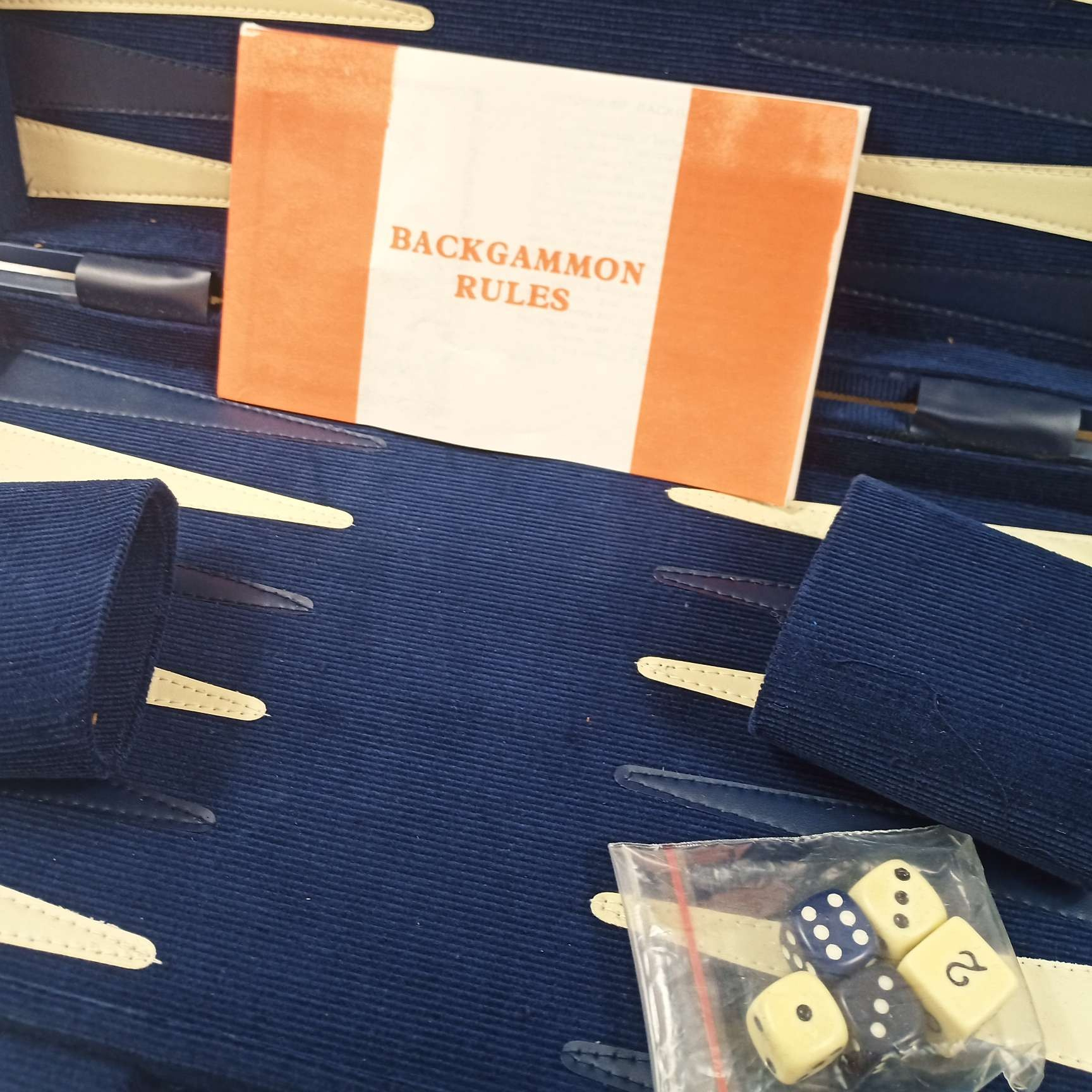 Malette de jeu backgammon bleue Bon état - Vue 4 - 