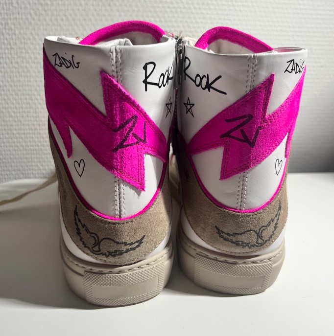 Baskets hautes Zadig&Voltaire Pink Flash Cuir Rose et Blanc - T.40 - Photo 1