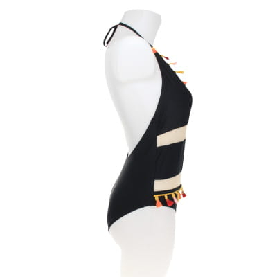 Maillot de bain noir avec froufrous multicolores - Femme - Taille M - Photo 2