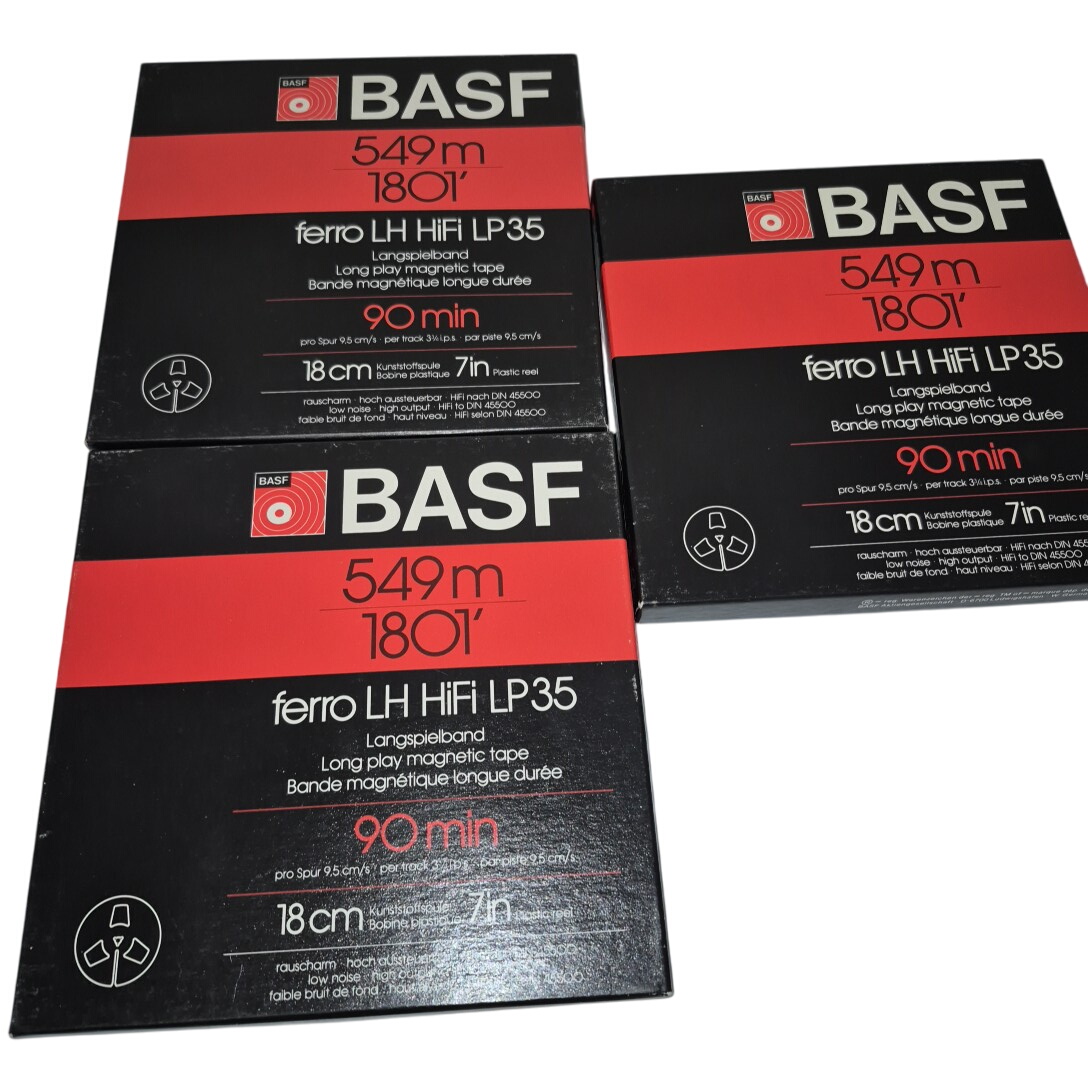 3 Bandes magnétique Basf 549 m 1801' - Photo 0