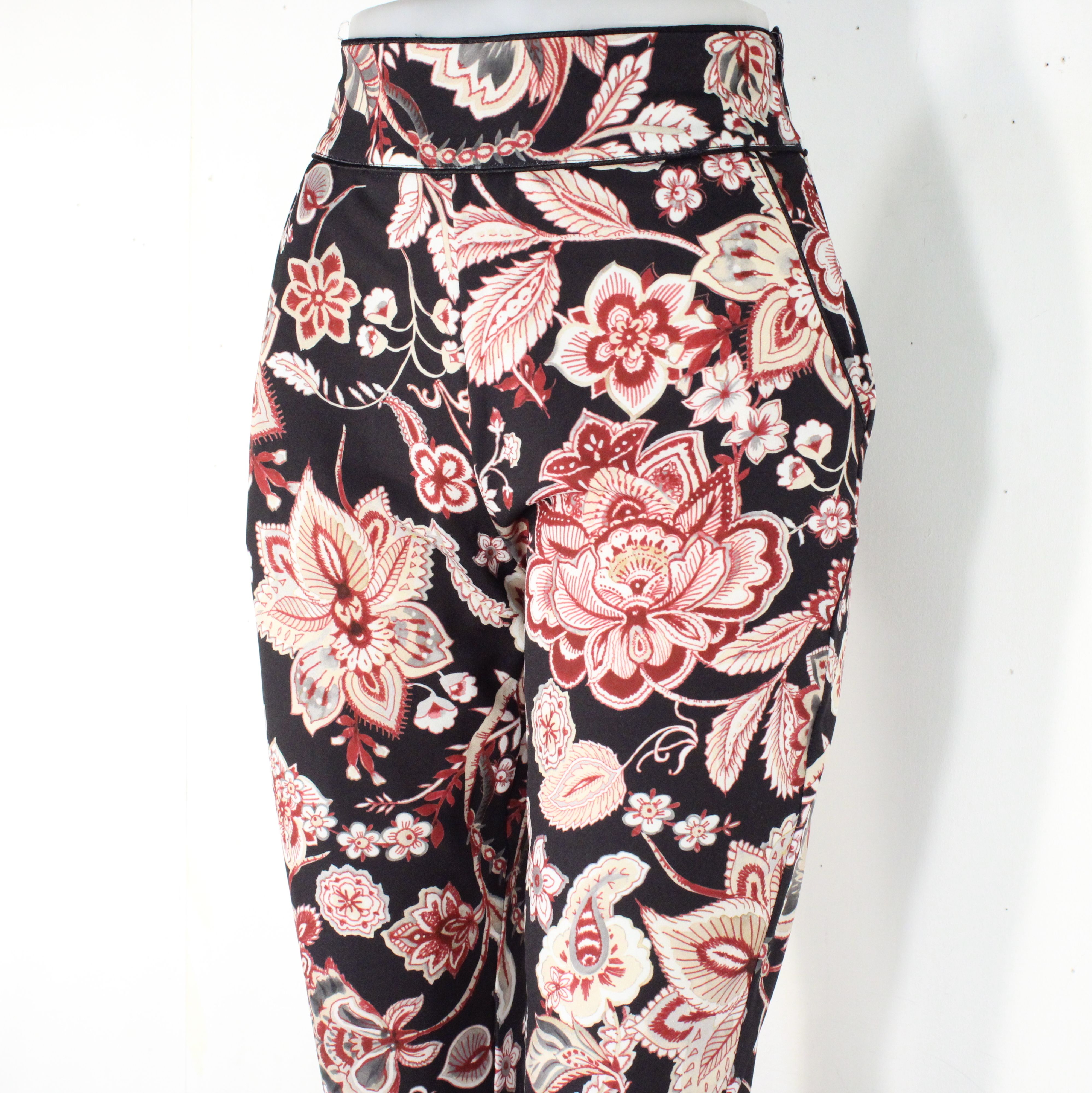 Pantalon Femme Noir Fleuri ZUIKI Taille S - Photo 3