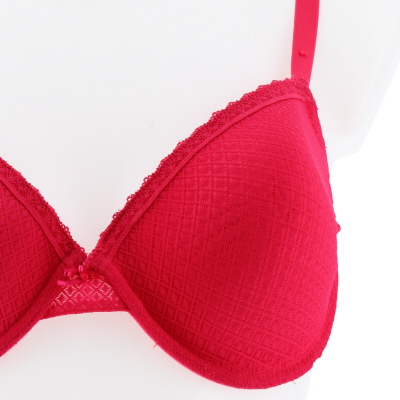 soutien gorge rouge imprimé dentelle avec armatures - femme - taille - 105D - Photo 2