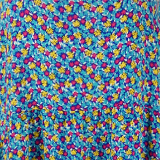 Robe bleue imprimée fleurs - femme - IN EXTENSO - Taille 52 - Photo 2
