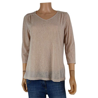 T-shirt rose imprimé - femme - Cache Cache - taille L - Photo 1