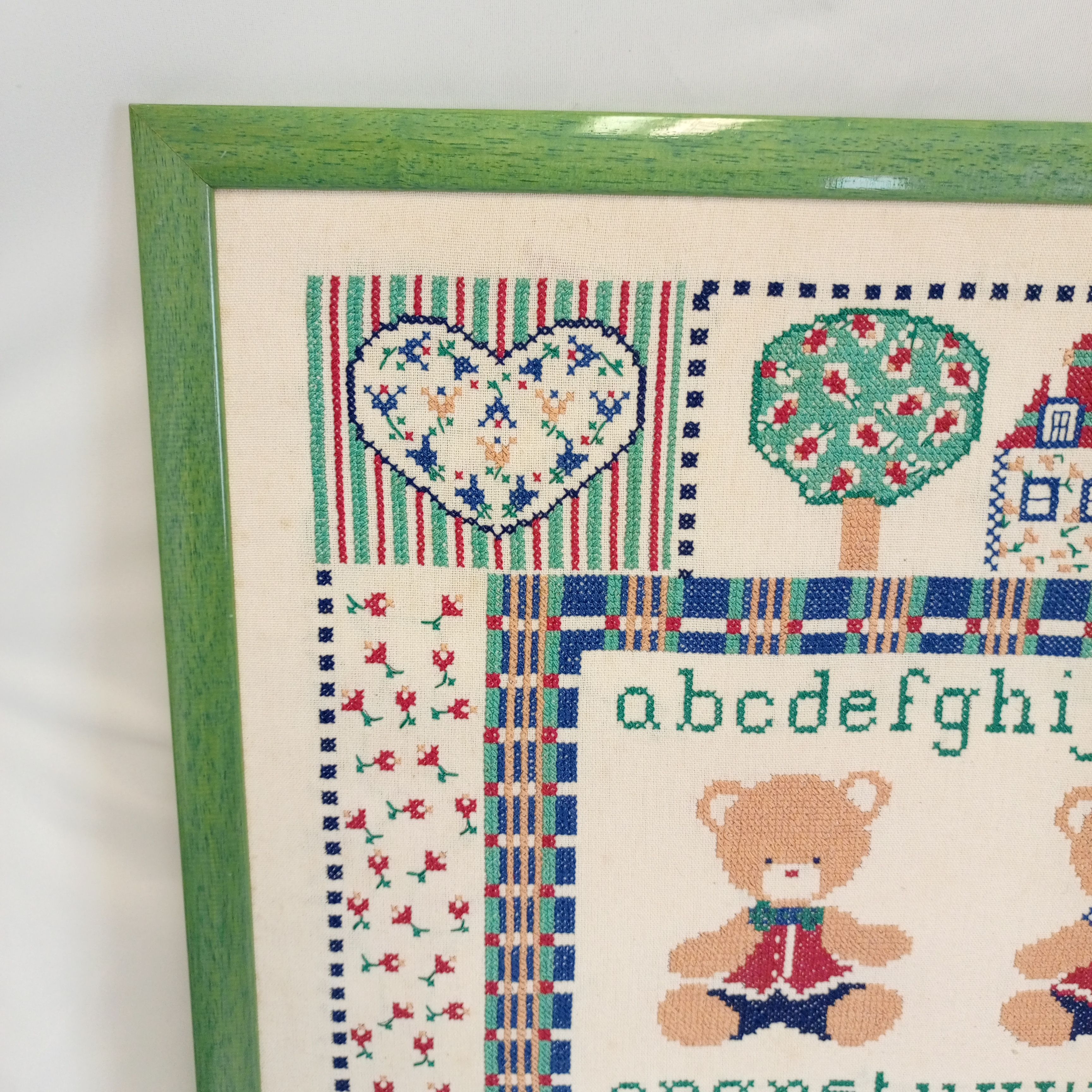 Ancienne Broderie Point de Croix - État correct - Photo 4