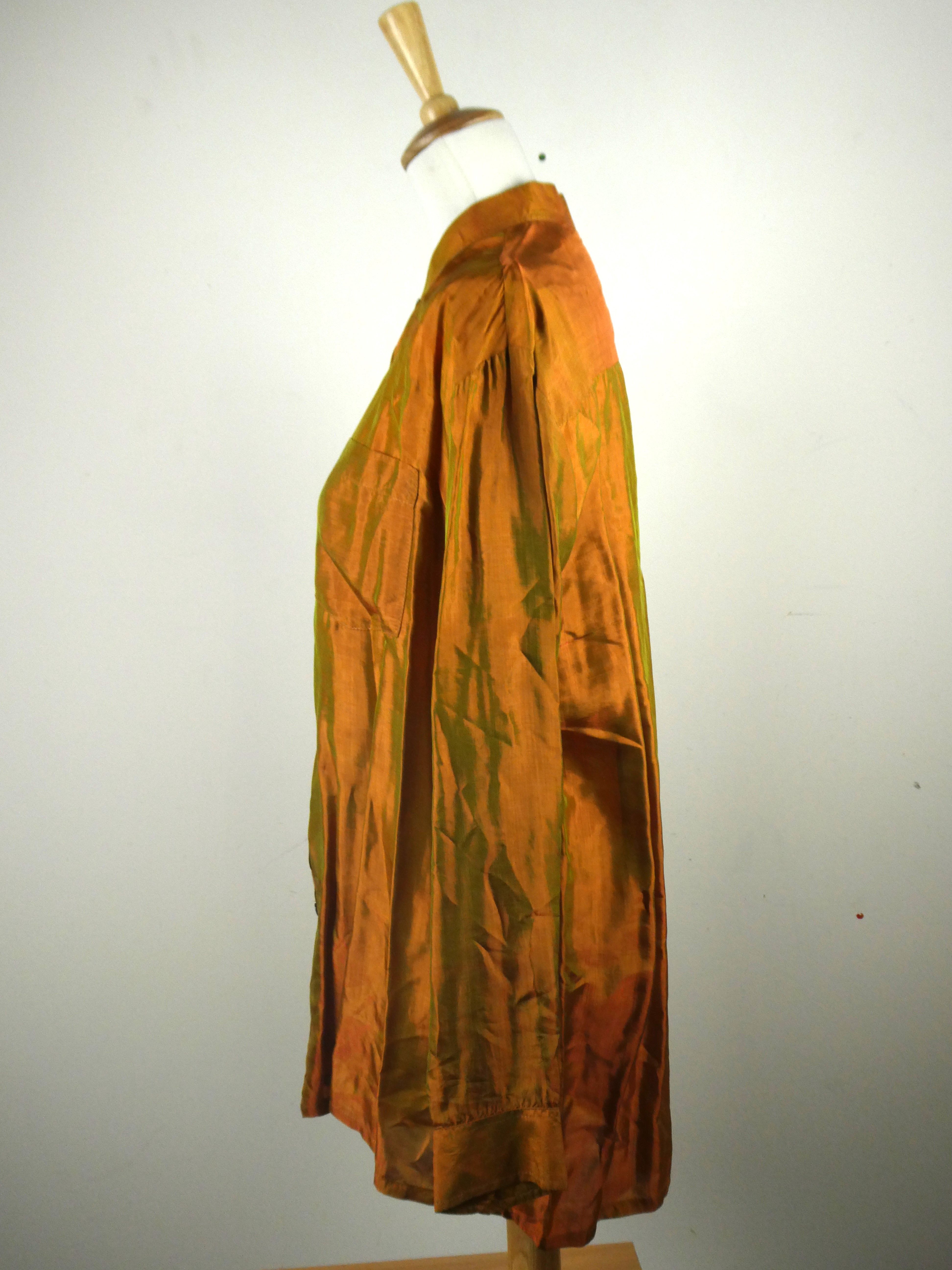 Sytan chemise manches longues encolure mao effet irisé - Taille XL - Photo 10