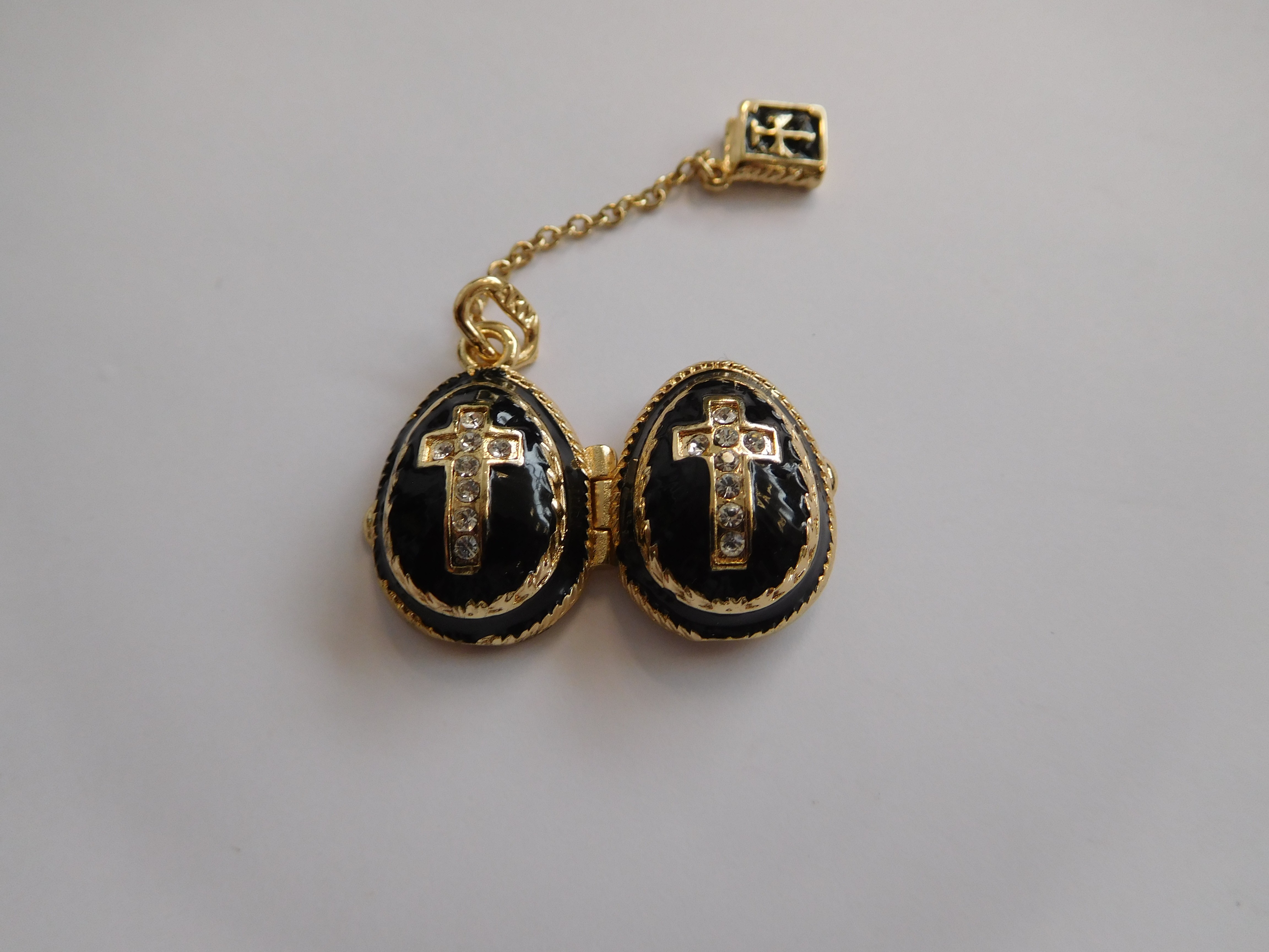 Pendentif Oriental Oeuf Fabergé copie/ Bijou fantaisie raffiné - oeuf- pendentif
