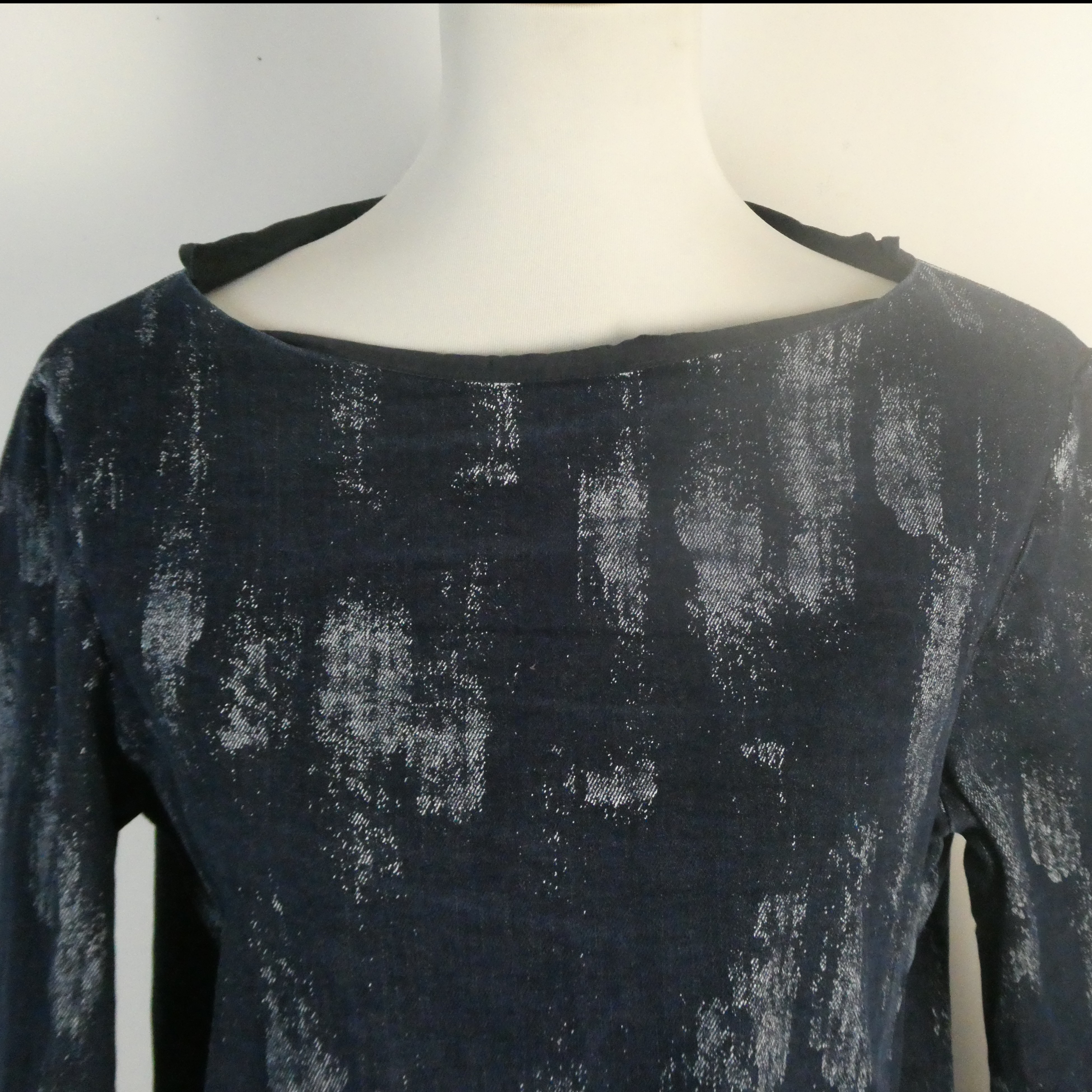 COS Top femme en jean bleu foncé délavé par endroits - Taille 40 - Photo 2