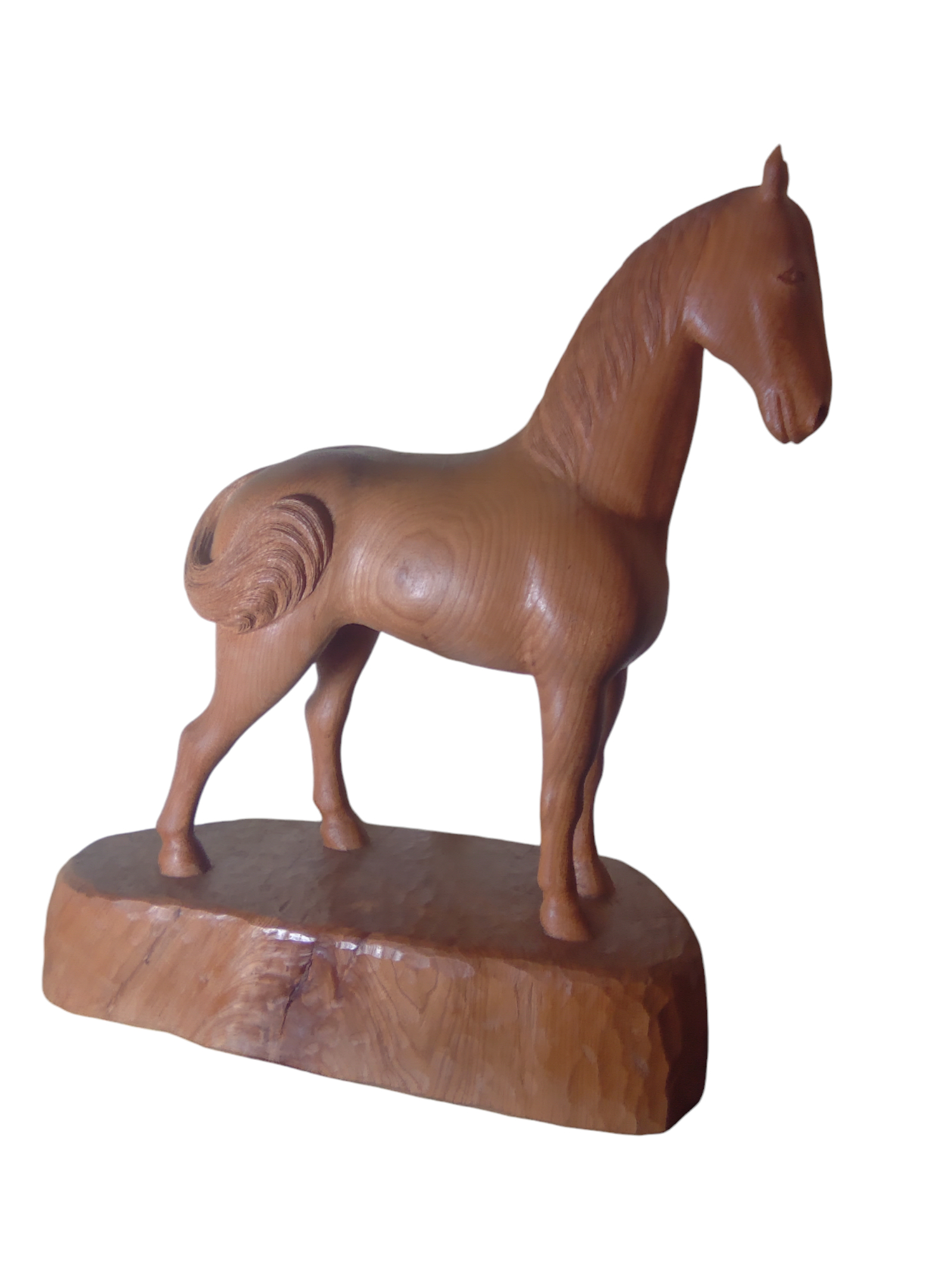 Figurine de cheval en bois sculpté  Bon état - Vue 3 - 