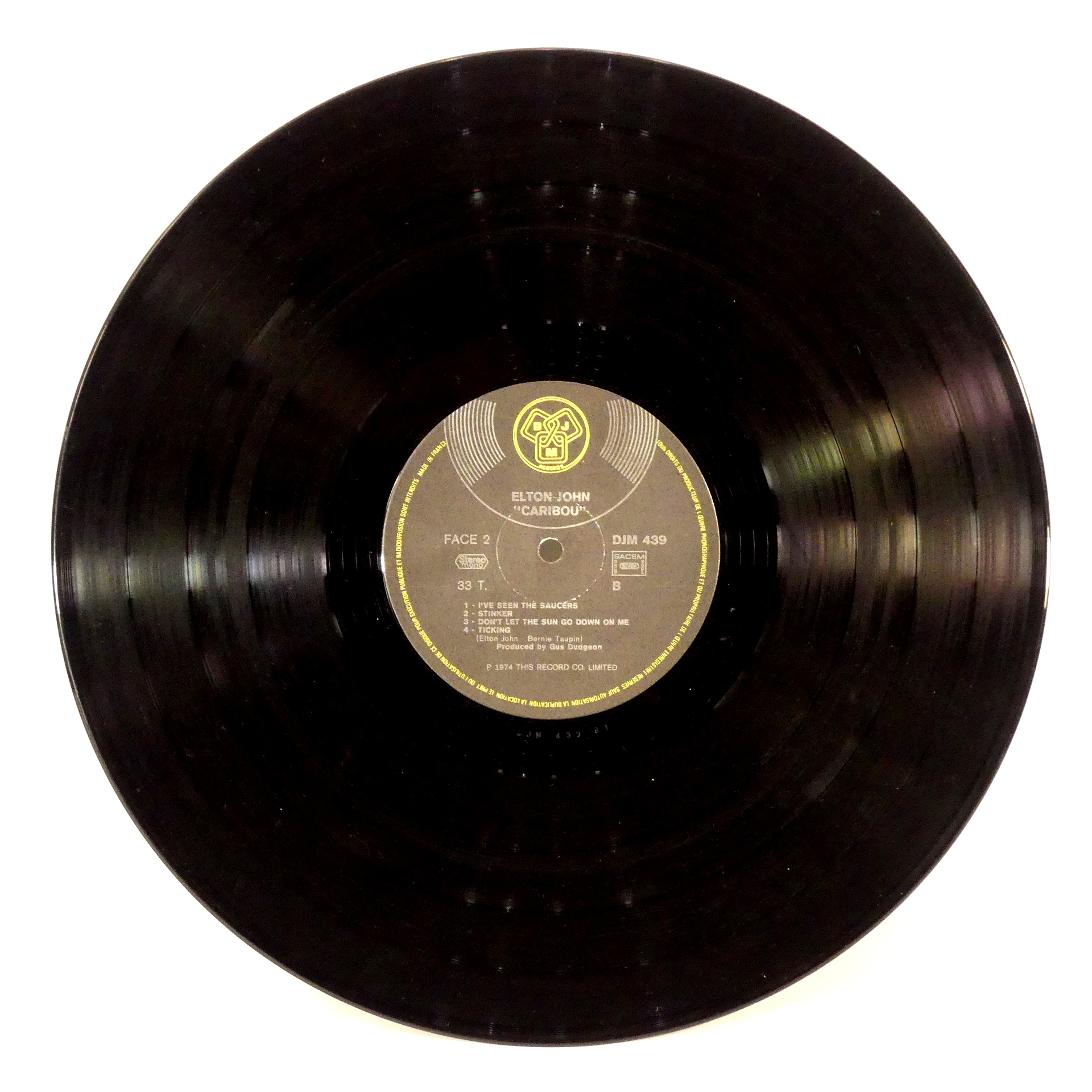 Vinyle - Elton John - Caribou - 1974 Bon état - Vue 2 - 