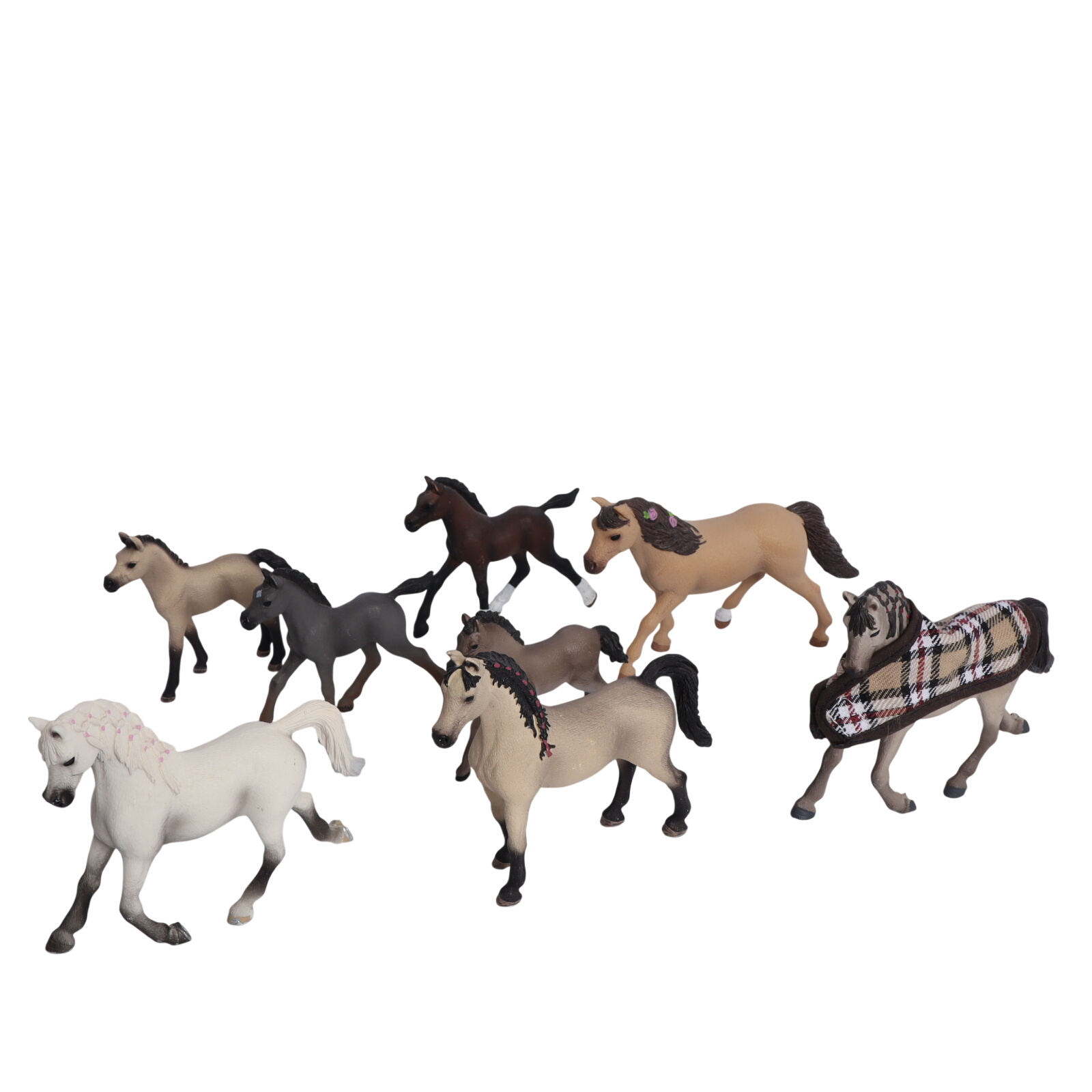 Lot de 8 chevaux de la marque SCHLEICH Très bon état -  reconditionné disponible sur Label Emmaüs