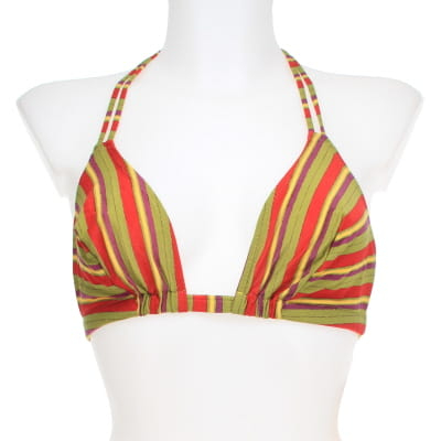 Haut de maillot de bain à rayures multicolores - Femme - Emprunte - Taille 40 - Photo 0