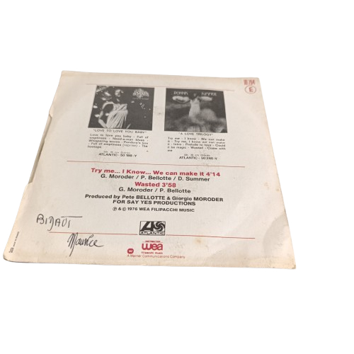 Vinyle 45 tours : Love To Love & A Love Trilogy  - Vue 2 - 