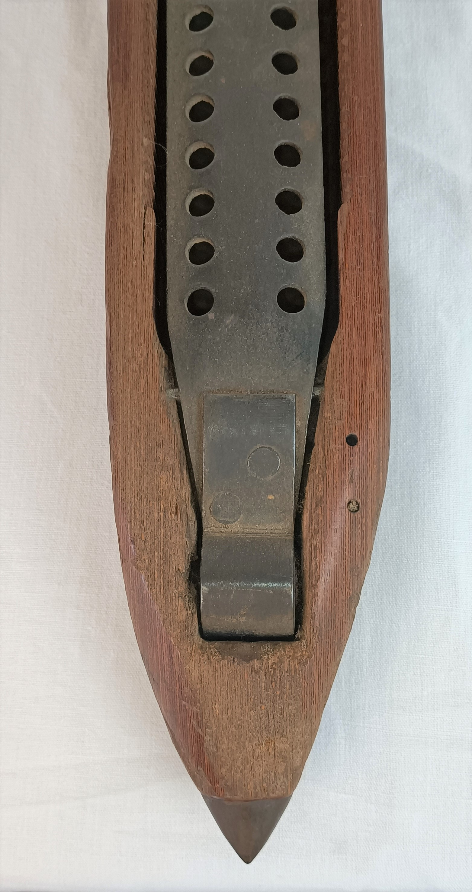 Grande navette de métier à tisser ancienne 71 cm Bon état - Vue 5 - 